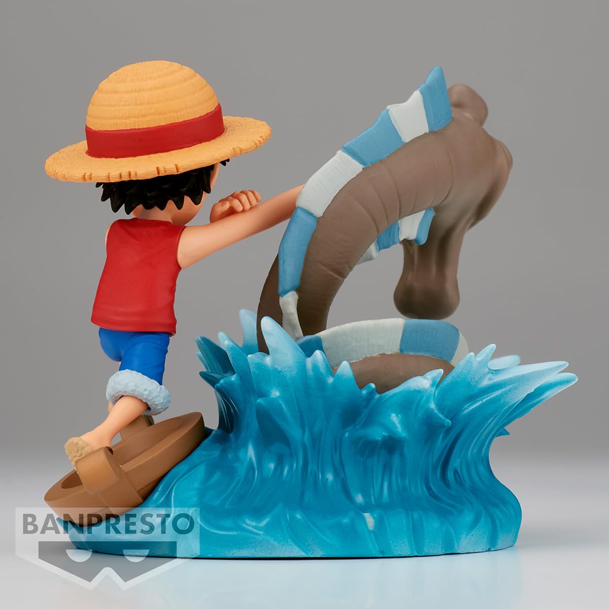 Banpresto Figura De AccióN Monkey D. Luffy Vs Local Sea Monster One Piece World Collectable Log Stories 7cm Multicolor Bp88406
