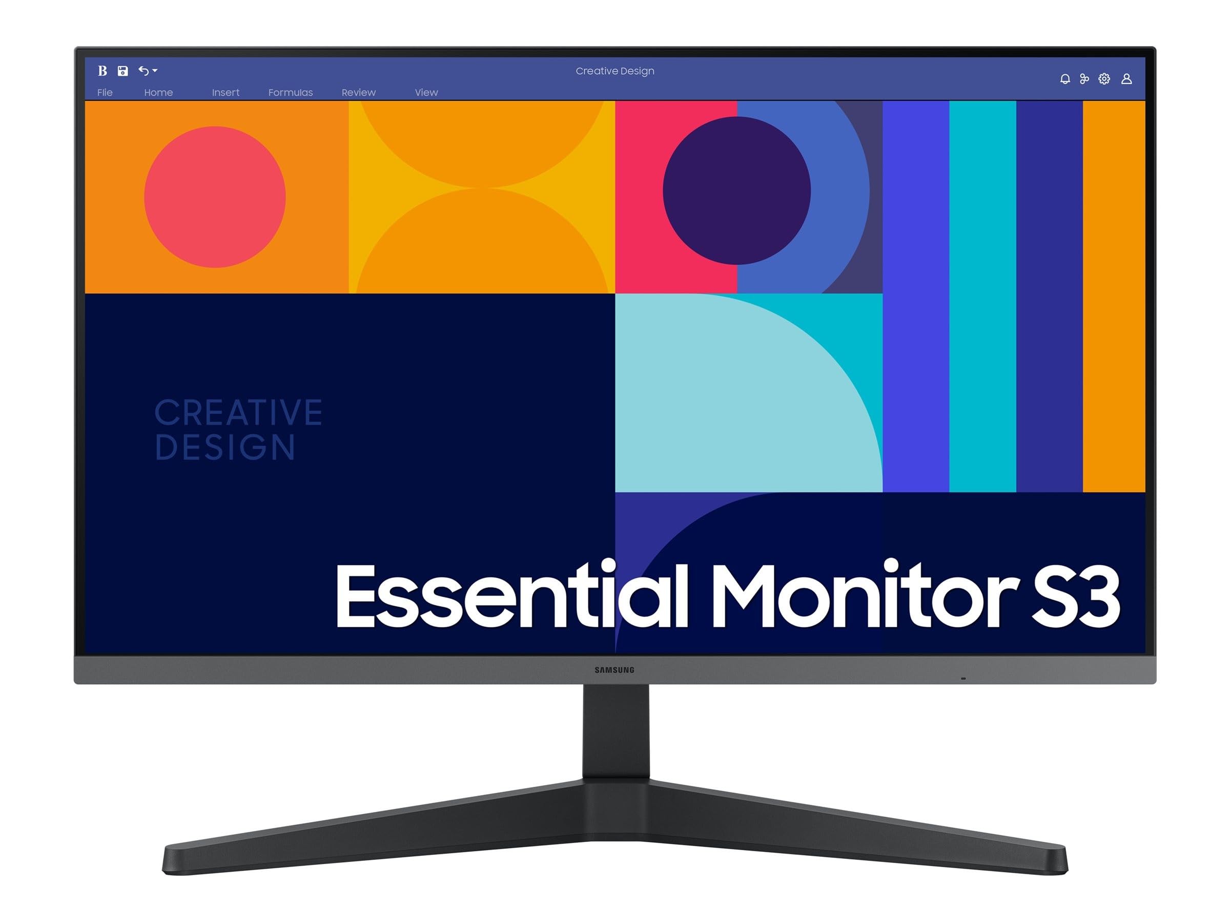 Monitor Profesional Samsung Essential Monitor S3 S27C330GAU/ 27'/ Full HD/ Negro