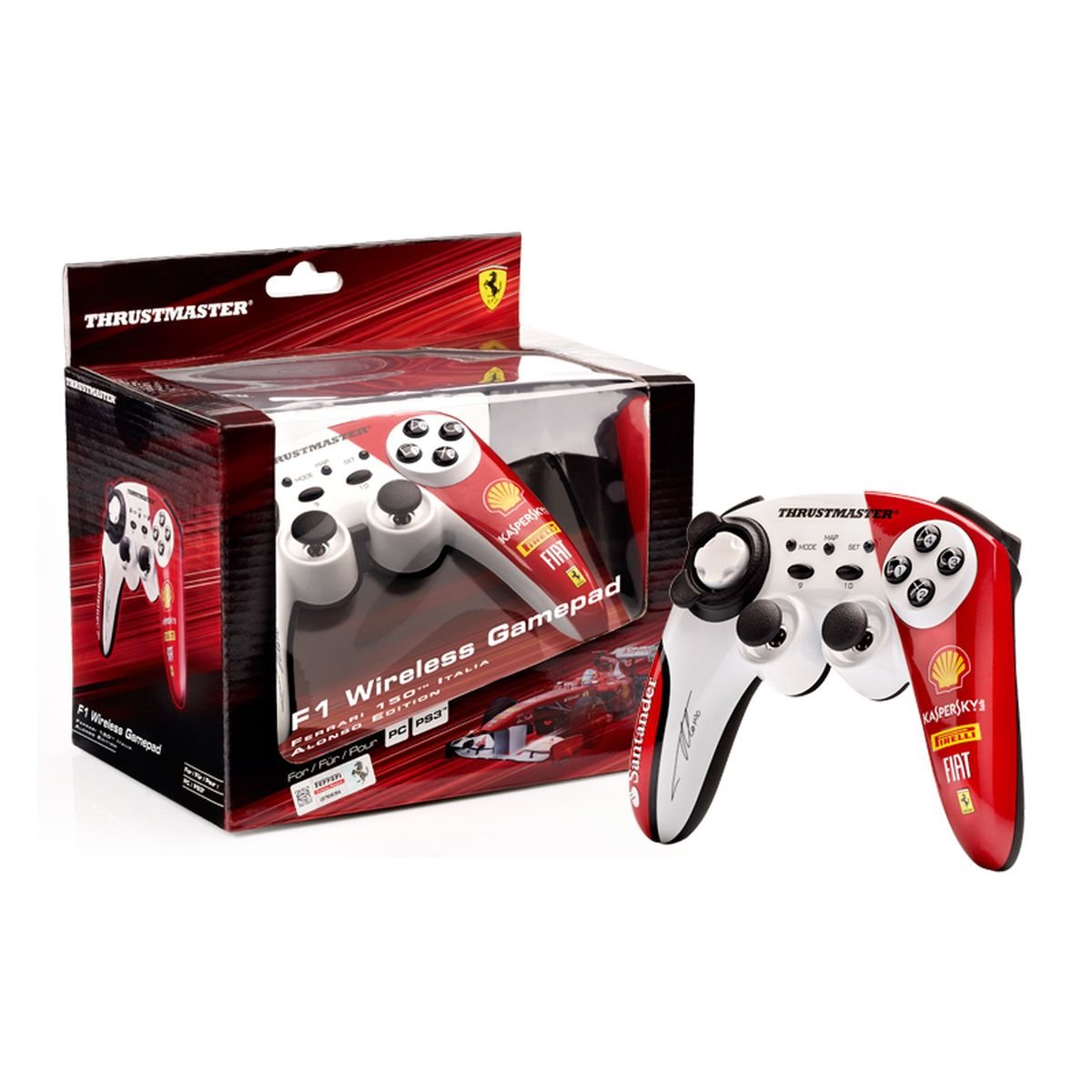 Mando ps3 Thrustmaster F1 Wireless Gamepad Ferrari 150th Italia (Pc/ PS3 - ) - Edición Alonso