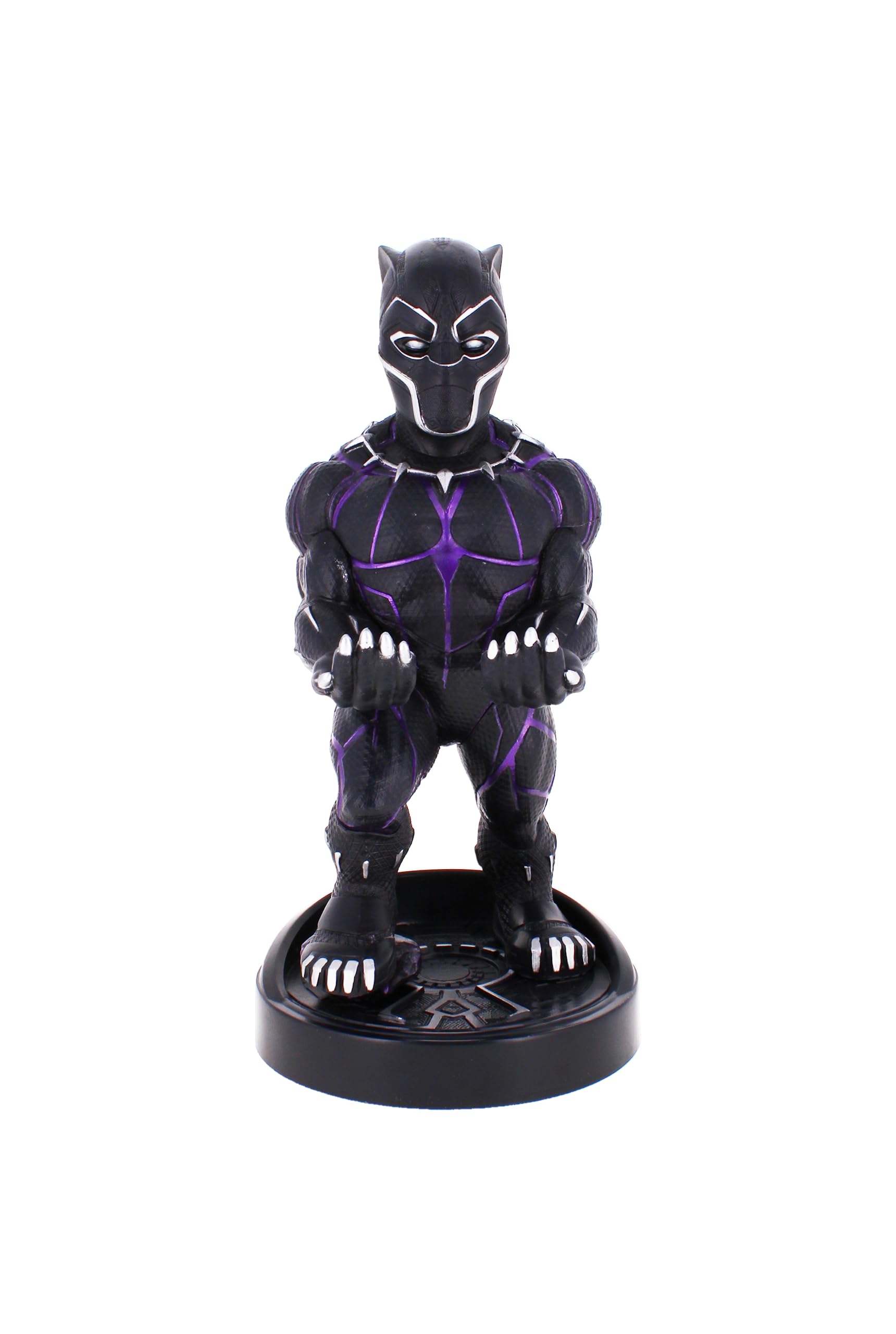 Exquisite Gaming Cableguys Figura Para Videojuegos Marvel Black Panther, Accesorio Para Soporte De Mando O Smartphone, Cable Usb Incluido, 20 Cm