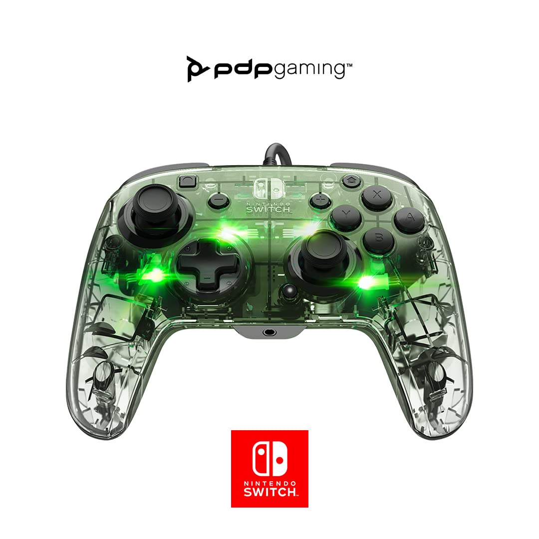 Manette filaire PDP Afterglow Deluxe, noire (prismatique) (Nintendo Switch)