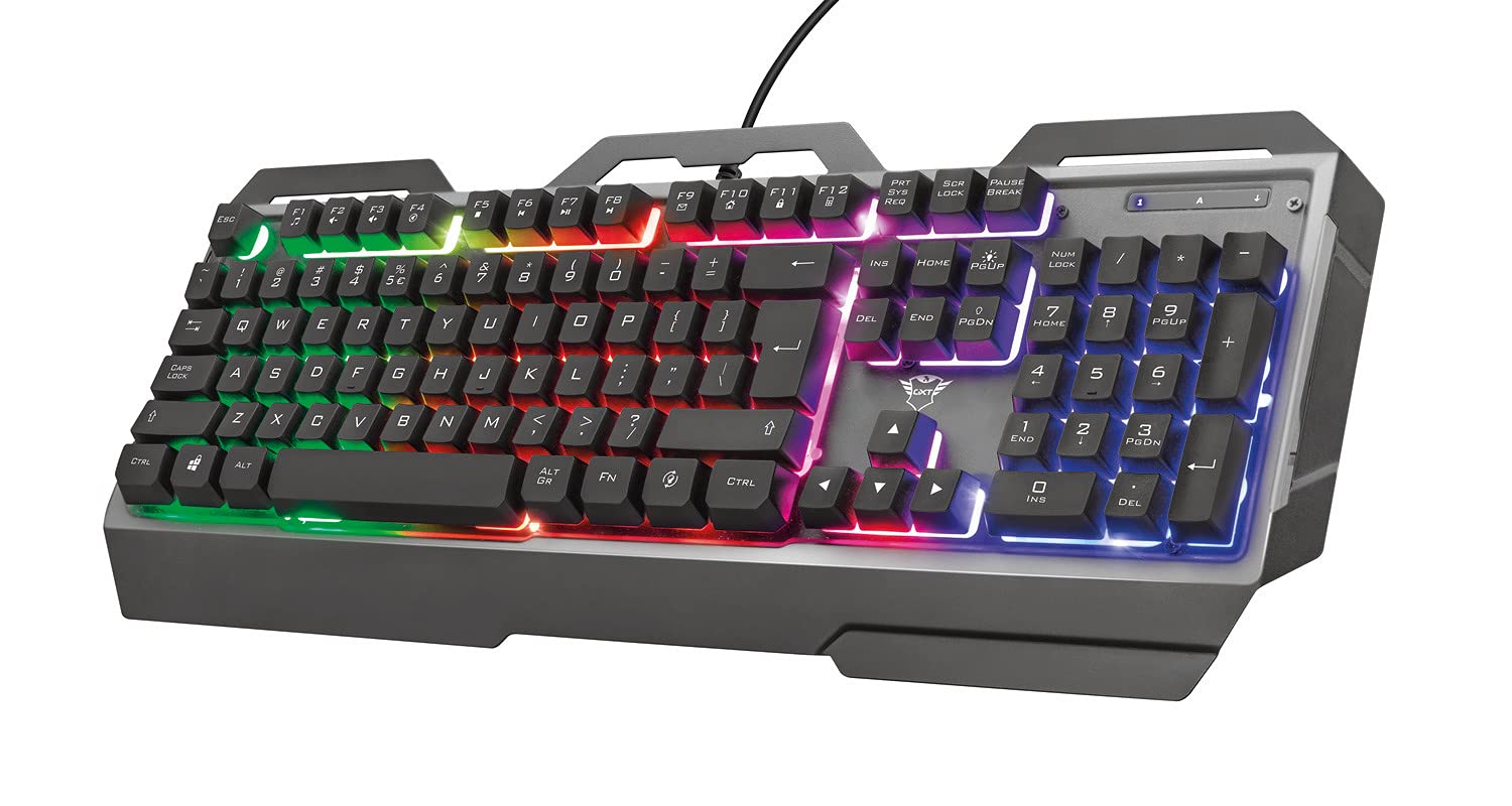 Trust Gaming Gxt 856 Torac Teclado Gaming Con Placa Superior MetáLica E IluminacióN