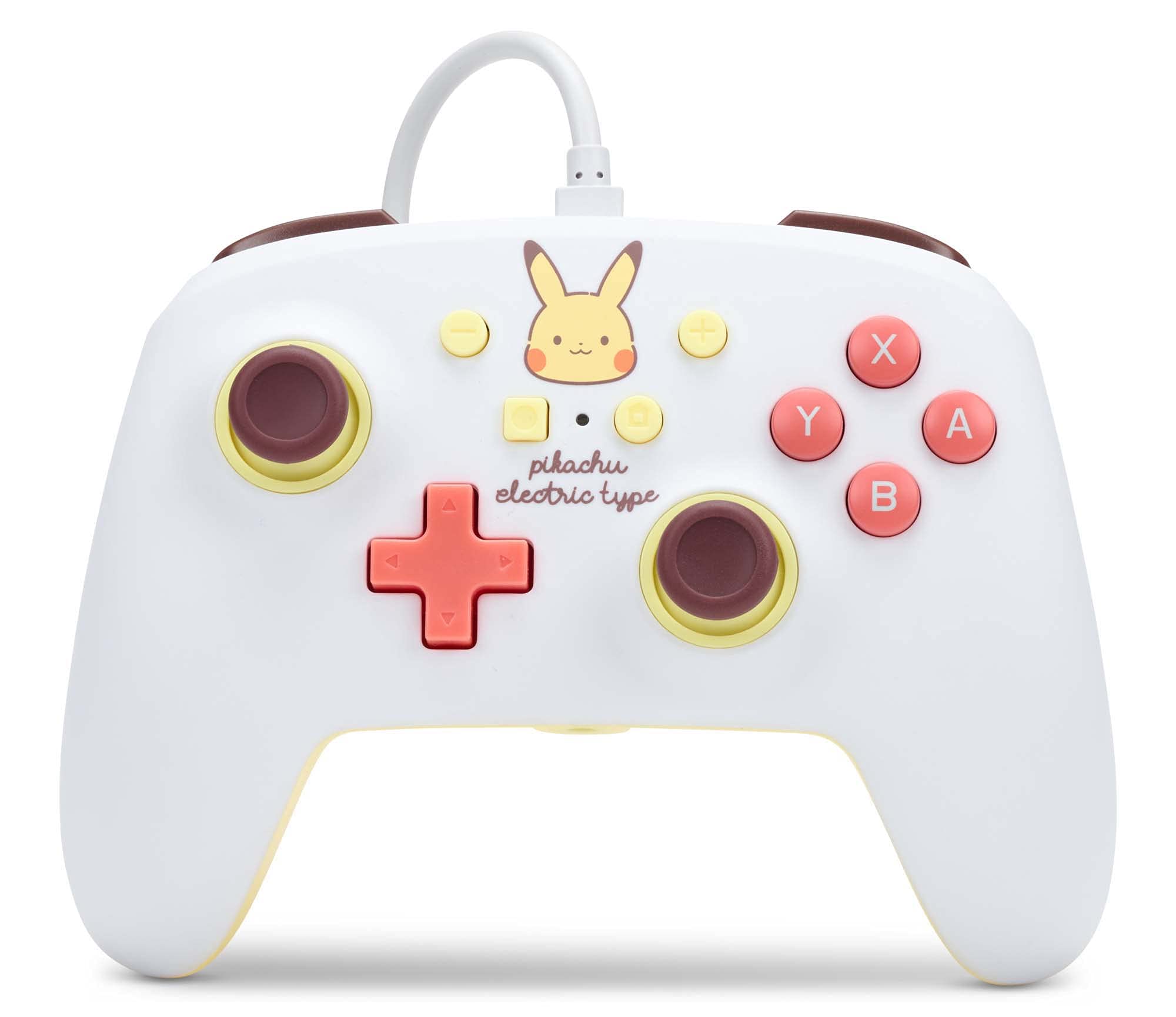 Mando Nintendo Switch Powera Mejorado Con Cable Pikachu Electric Type - Nuevo