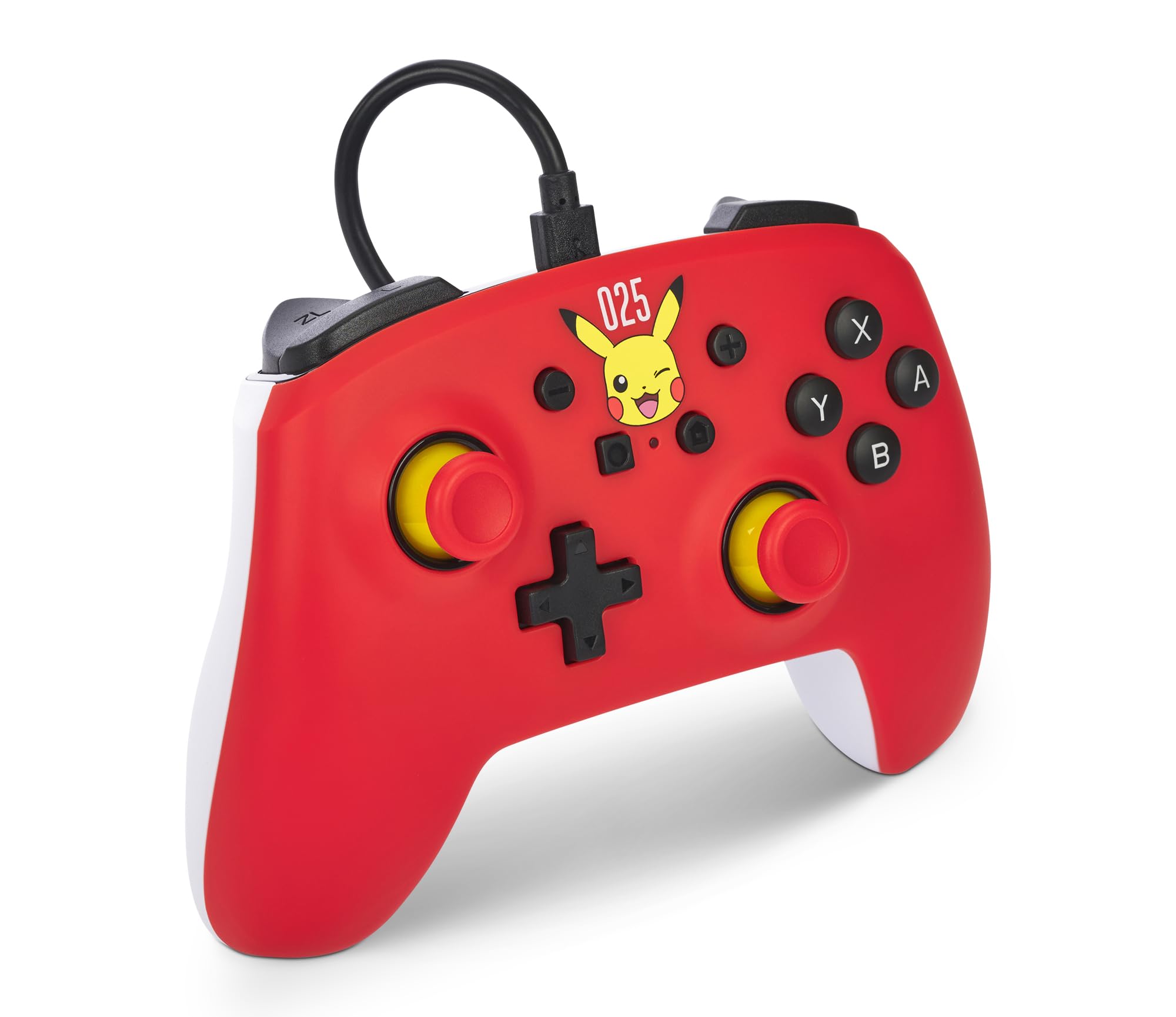Mando Nintendo Switch Powera Con Cable Pikachu Riendo - Nuevo