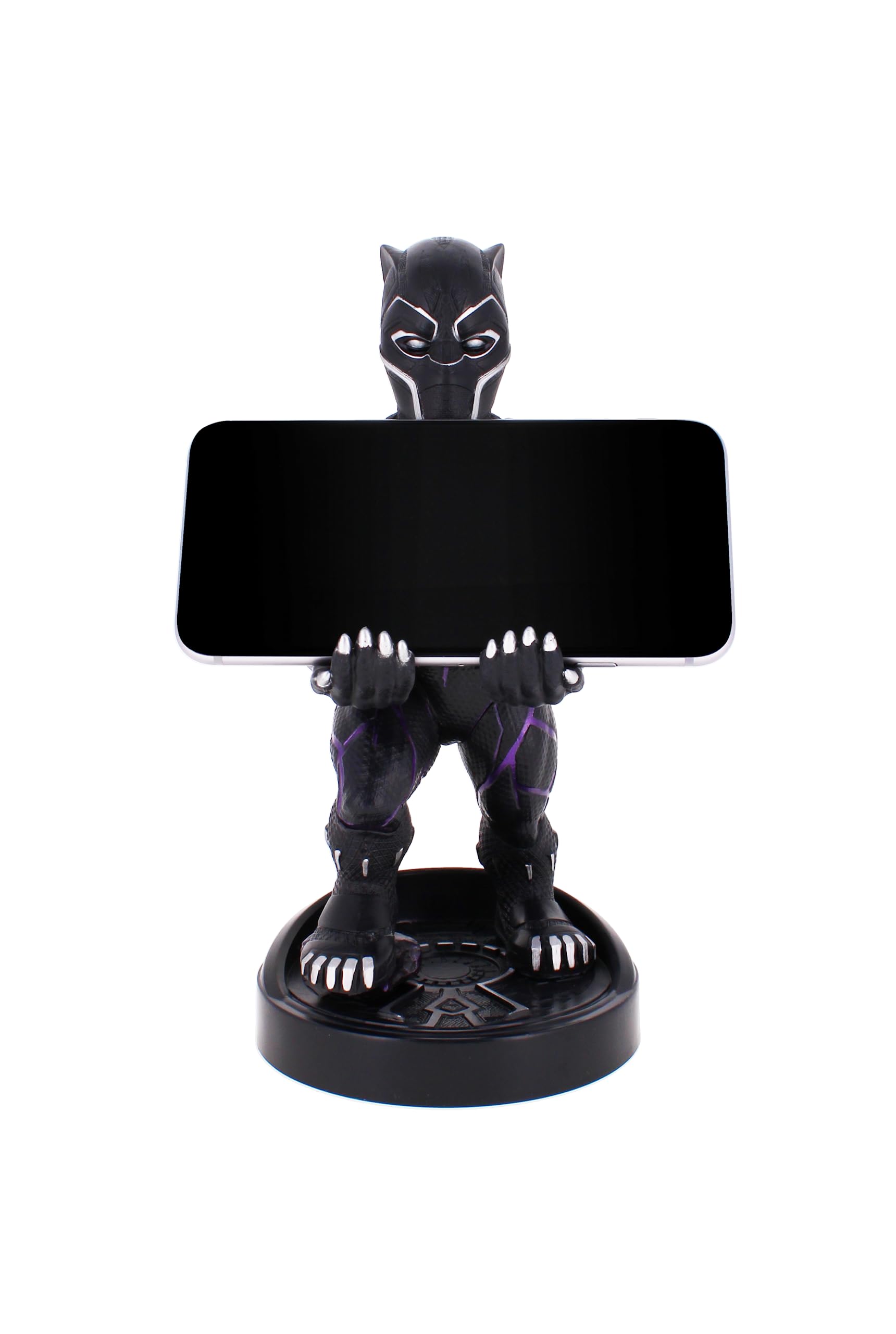 Exquisite Gaming Cableguys Figura Para Videojuegos Marvel Black Panther, Accesorio Para Soporte De Mando O Smartphone, Cable Usb Incluido, 20 Cm