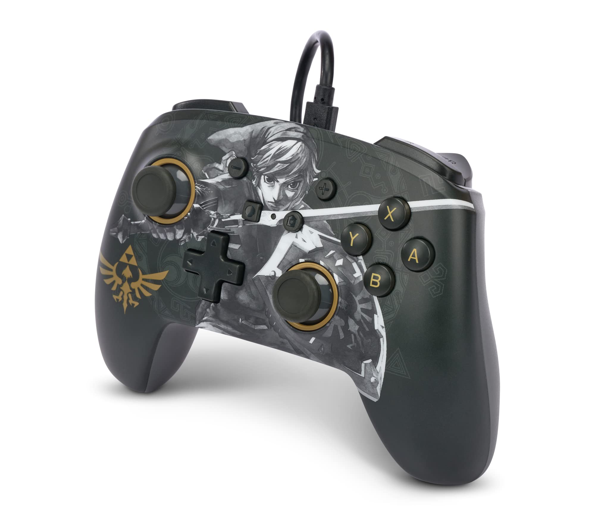 Manette filaire améliorée PowerA pour Nintendo Switch - Lien prêt au combat