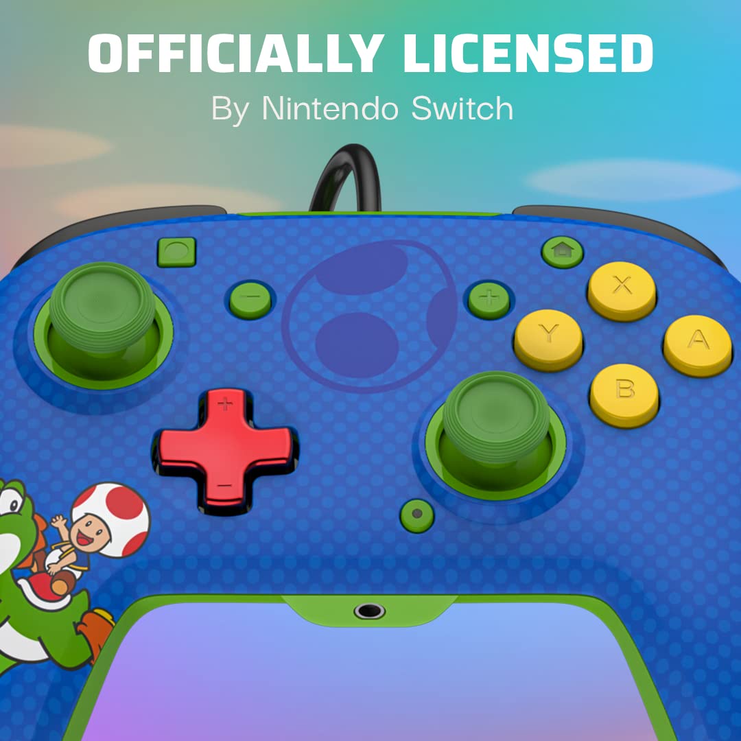 PDP Switch Rematch Manette filaire TOAD & YOSHI Sous licence officielle Nintendo - Boutons, sticks, déclencheurs et palettes personnalisables - Manettes ergonomiques
