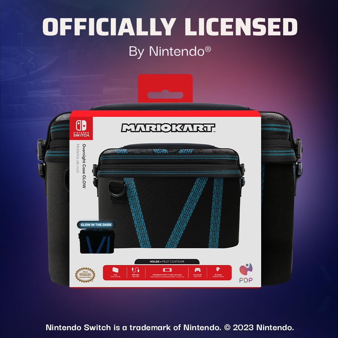 Funda Pdp Nocturna Glow Mario Kart Drift Overnight Case ( NINTENDO SWITCH - ) - Edición especial