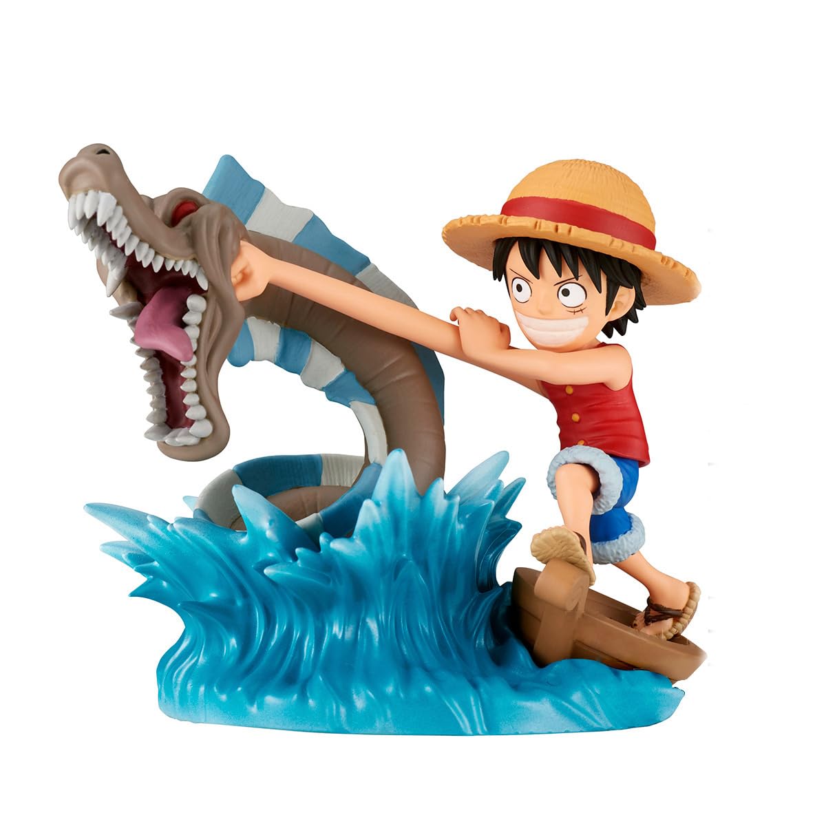 Banpresto Figurine d'action Monkey D. Luffy Vs Local Sea Monster One Piece World Collectable Log Stories 7 cm Multicolore BP88406
