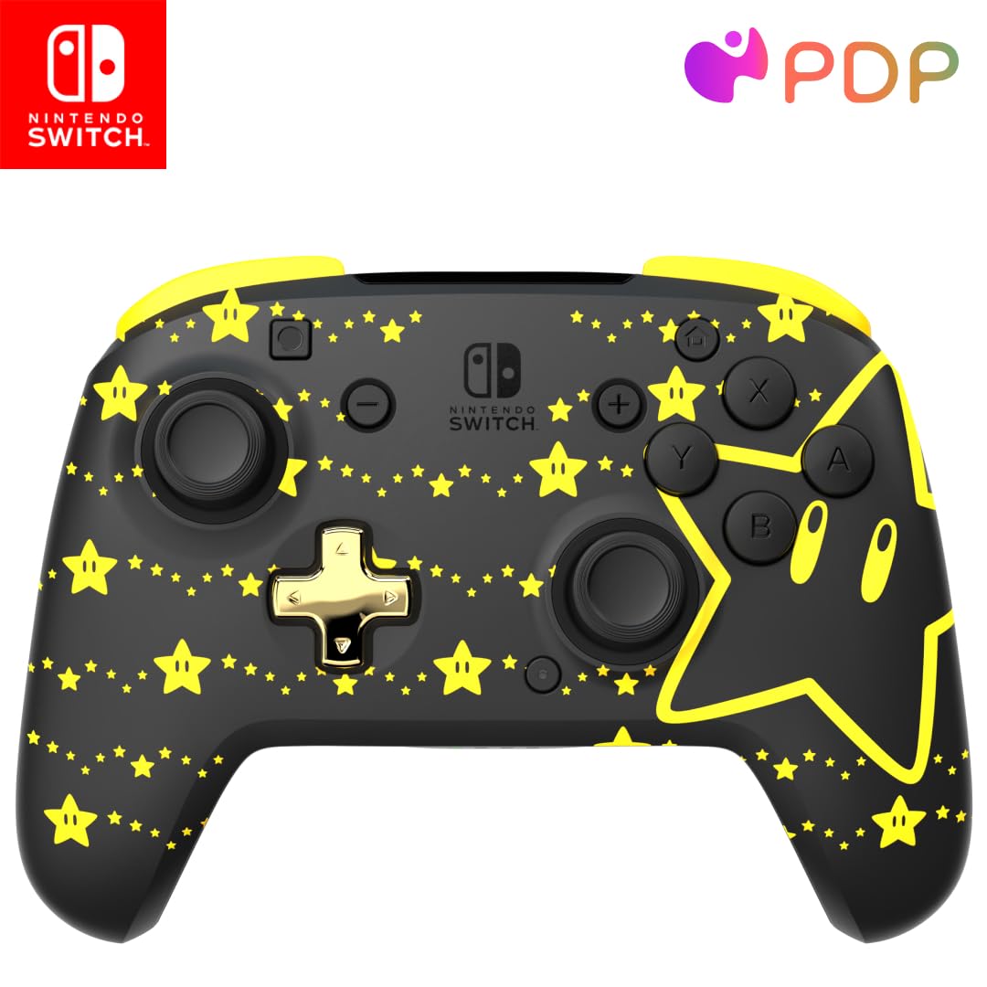 Mando Nintendo Switch Pdp Rematch Glow InaláMbrico Mario Stars - Nuevo