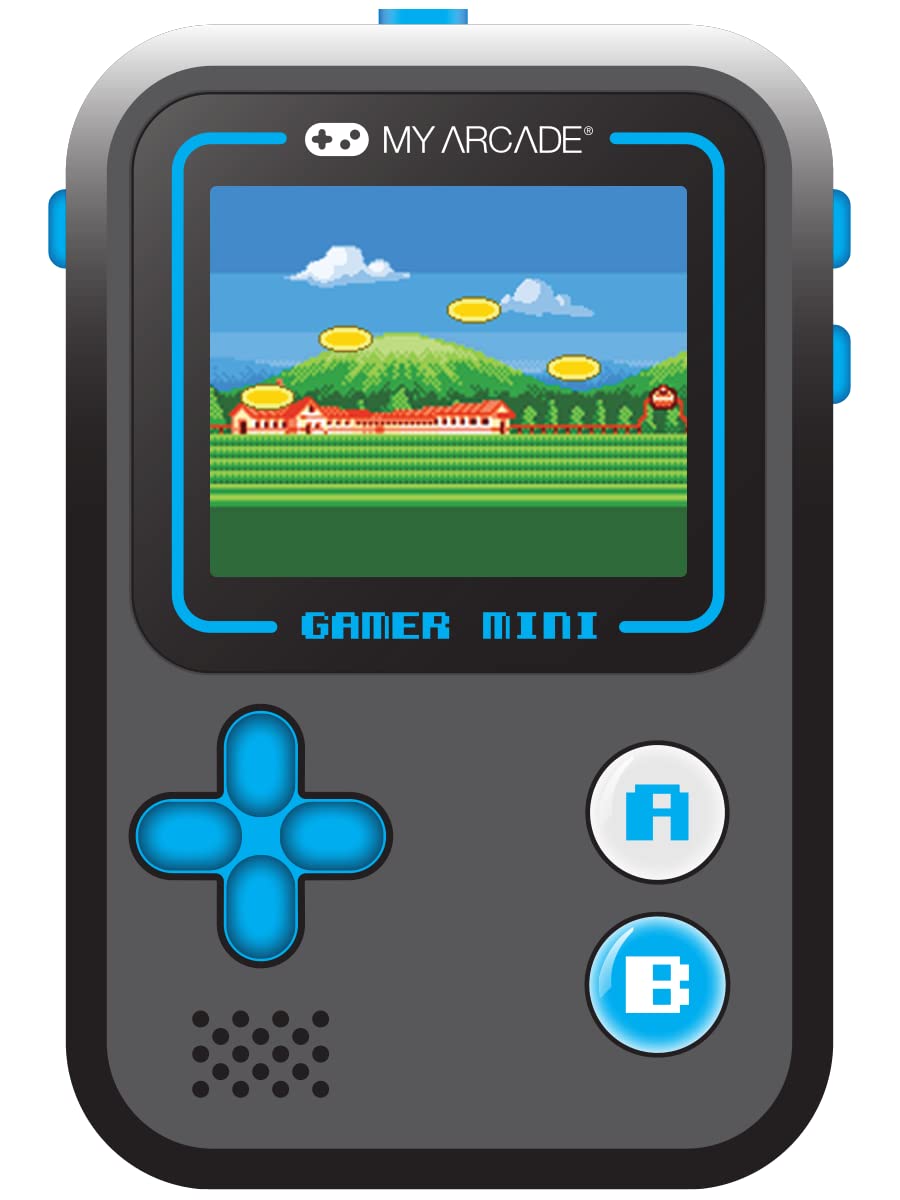 My Arcade Gamer Mini Classic-Blue: Sistema De Juego PortáTil En Miniatura Con 160 Juegos, Pantalla A Color De 1.8 Pulgadas (Dgun-3926)