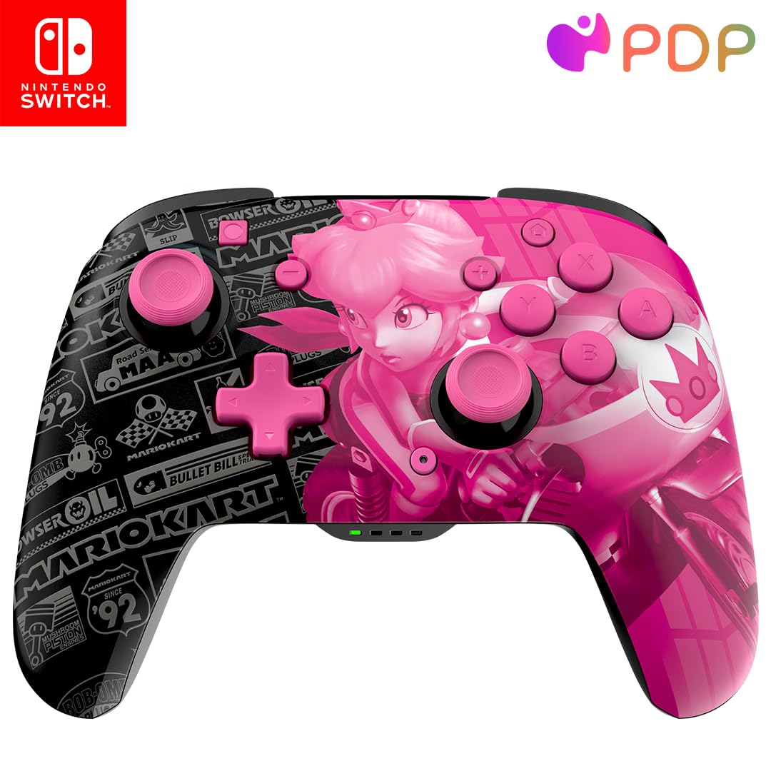 Manette sans fil PDP Rematch GLOW Grand Prix Peach Nintendo Switch
