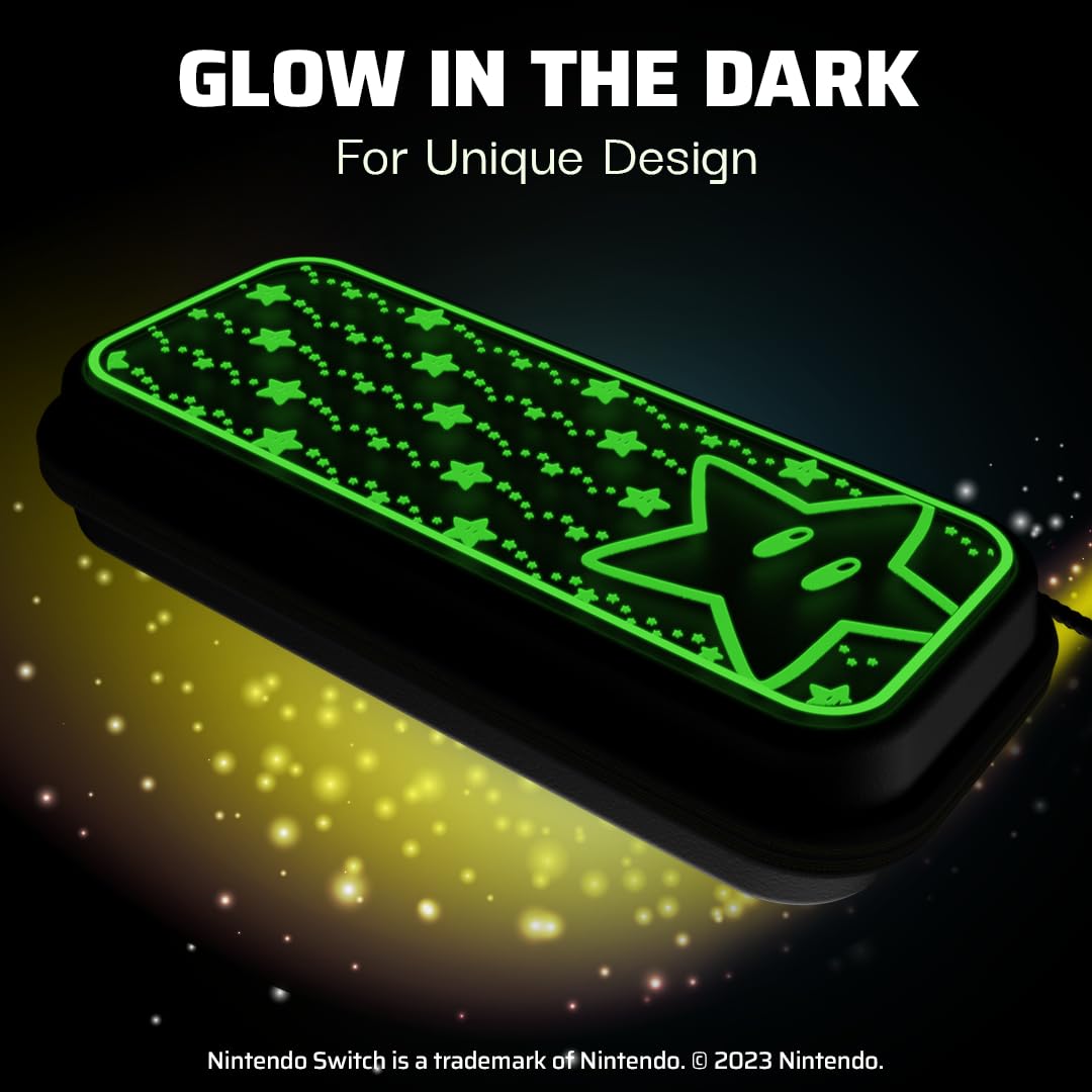 Funda Pdp Plus Glow Super Star ( NINTENDO SWITCH - /Switch Lite/Switch OLED) - Almacenamiento para viaje