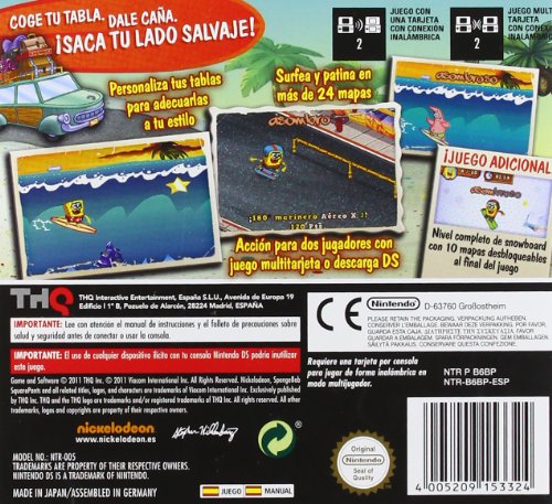 Bob Esponja Surf & Skate: ¡Vacaciones! Nintendo DS - [PAL ESP] - Nuevo