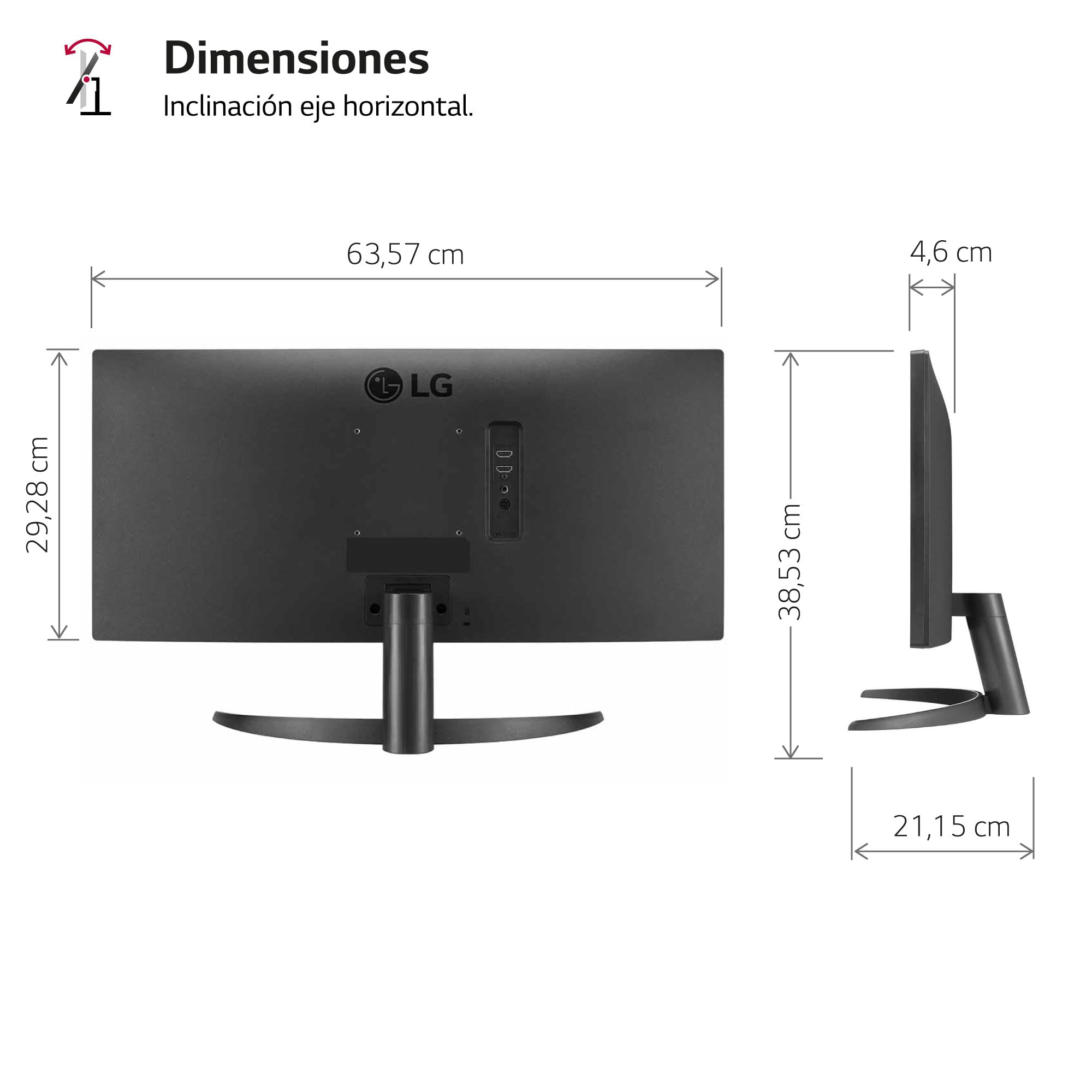 Monitor Profesional Ultrapanorámico LG UltraWide 26WQ500-B 25.7'/ WFHD/ Negro