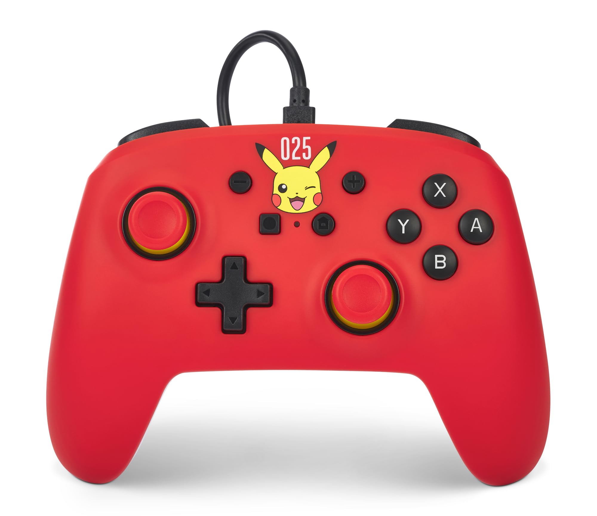 Mando Nintendo Switch Powera Con Cable Pikachu Riendo - Nuevo