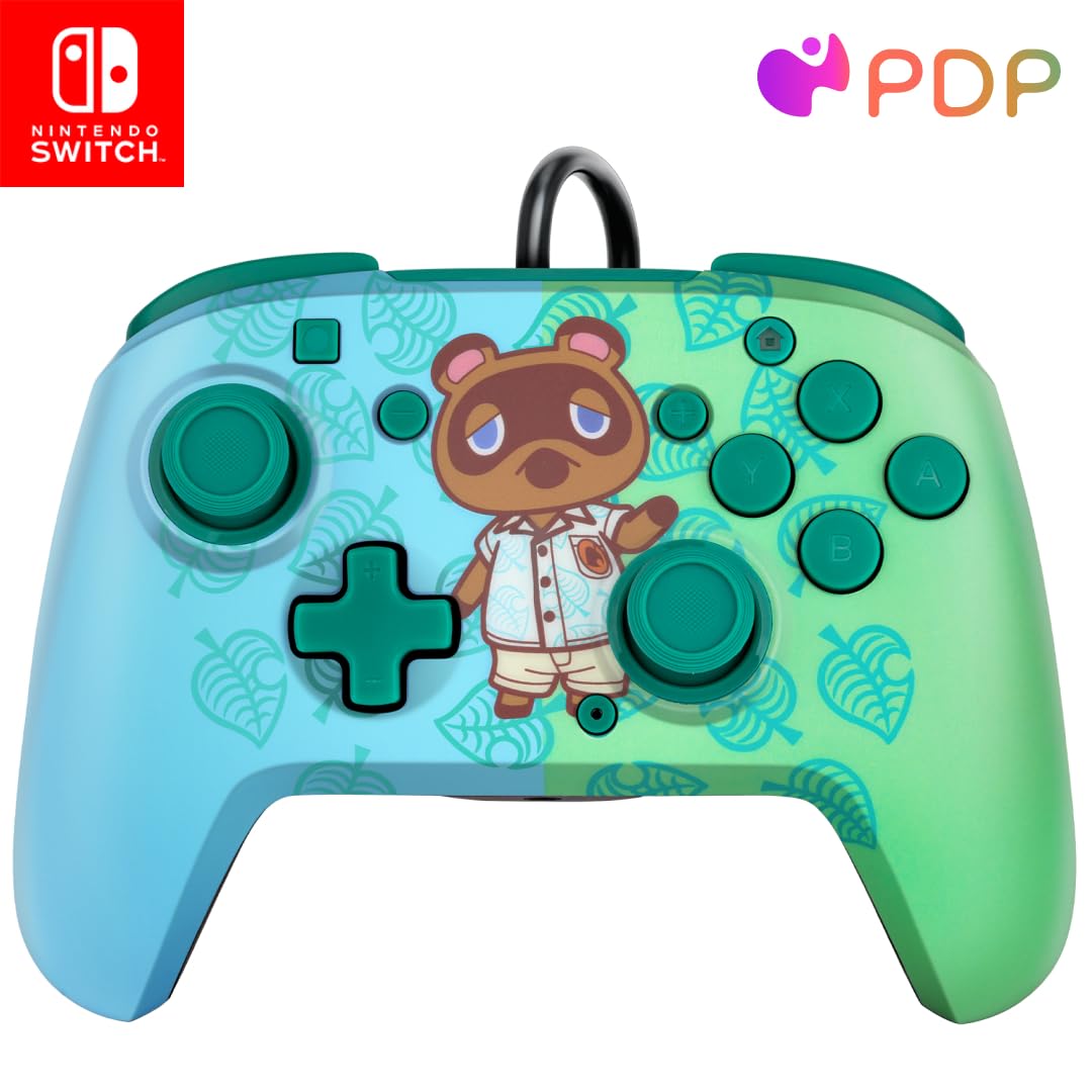 PDP - Manette filaire Nintendo Switch Faceoff Deluxe+ Audio Animal Crossing (Nintendo Switch)