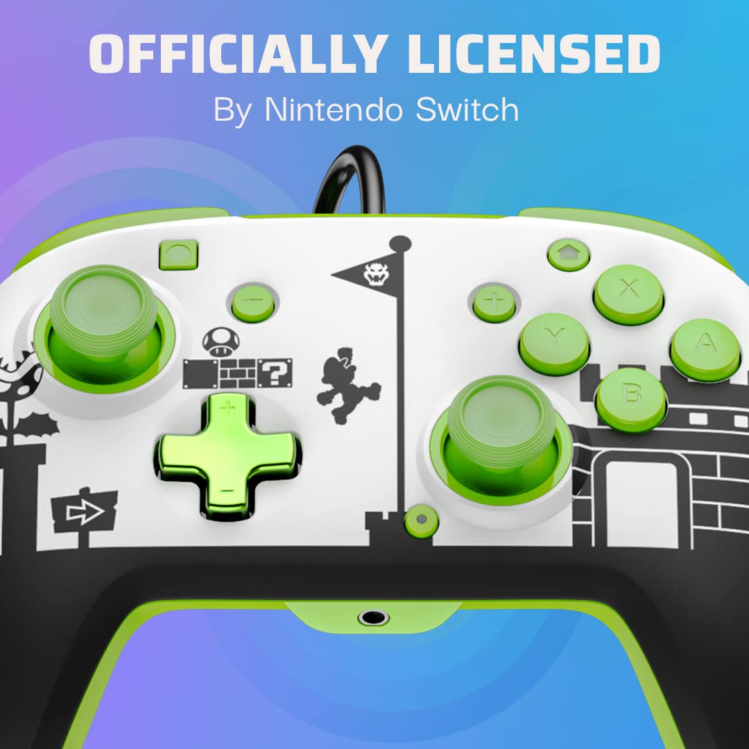 PDP Switch Rematch Manette filaire SUPER MARIO Sous licence officielle Nintendo - Boutons, sticks, déclencheurs et palettes personnalisables - Manettes ergonomiques
