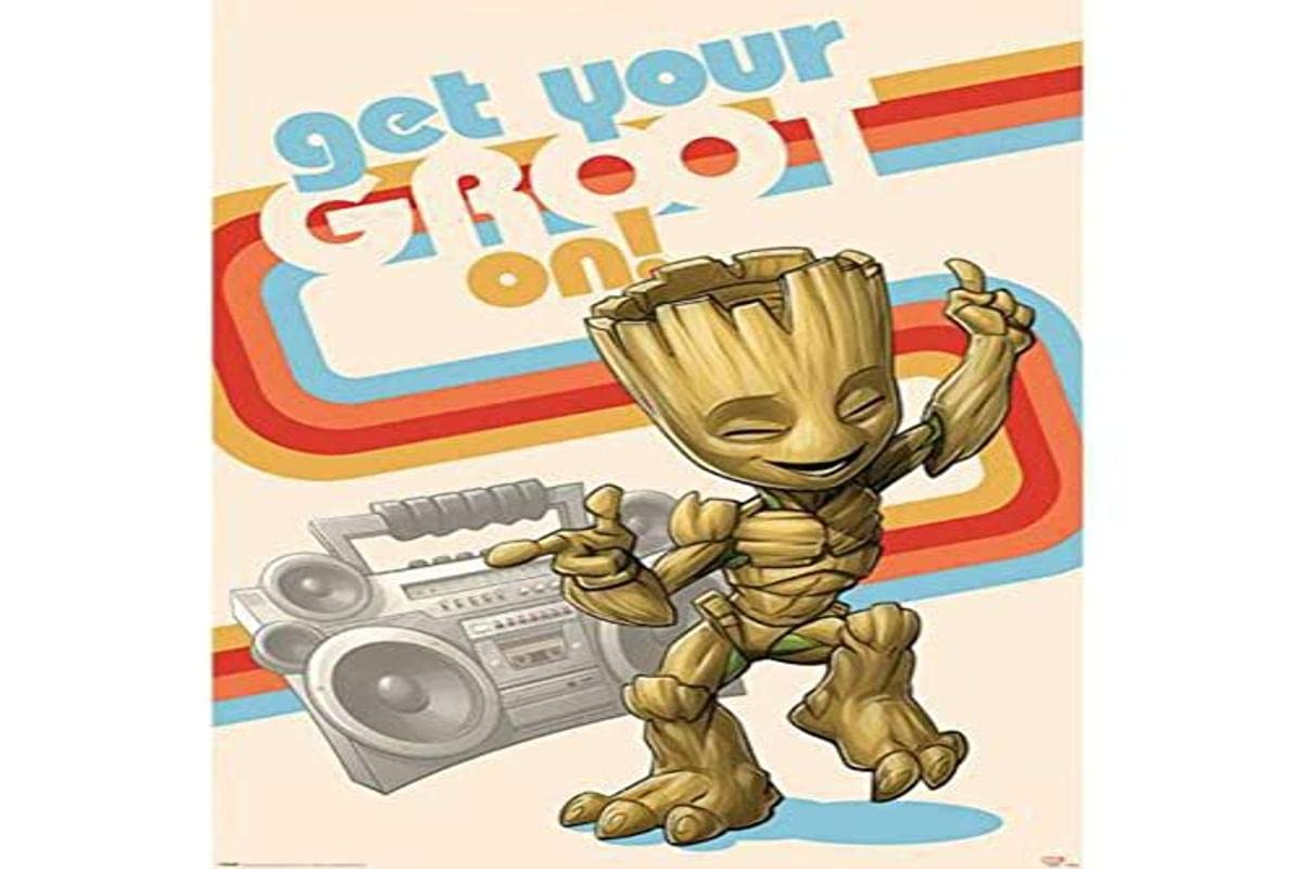 PóSter Guardians Of The Galaxy Get Your Groot On Multicolor - Unisex