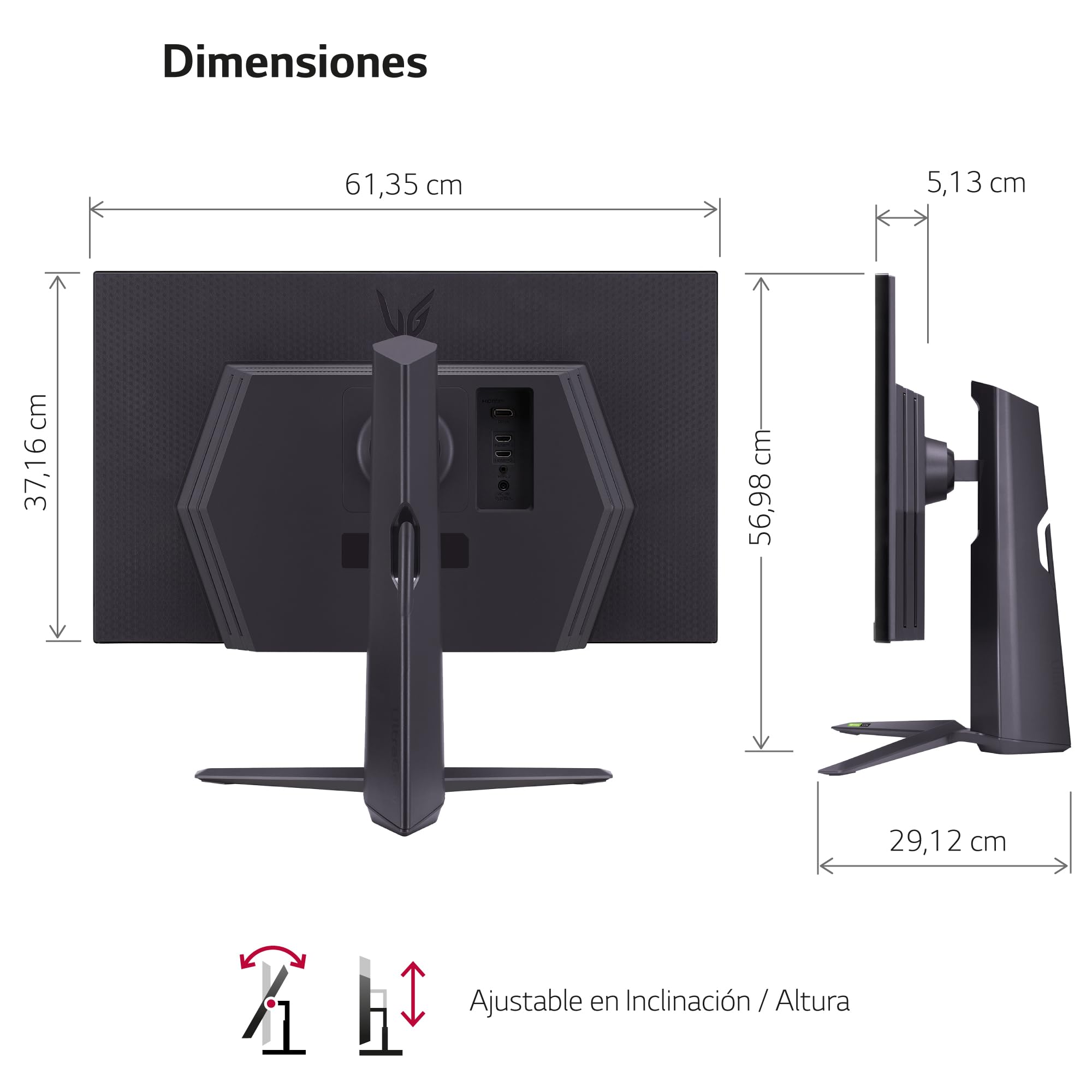 Monitor Gaming LG UltraGear 27GR75Q-B 27'/ QHD/ 1ms/ 165Hz/ IPS/ Regulable en altura/ Negro