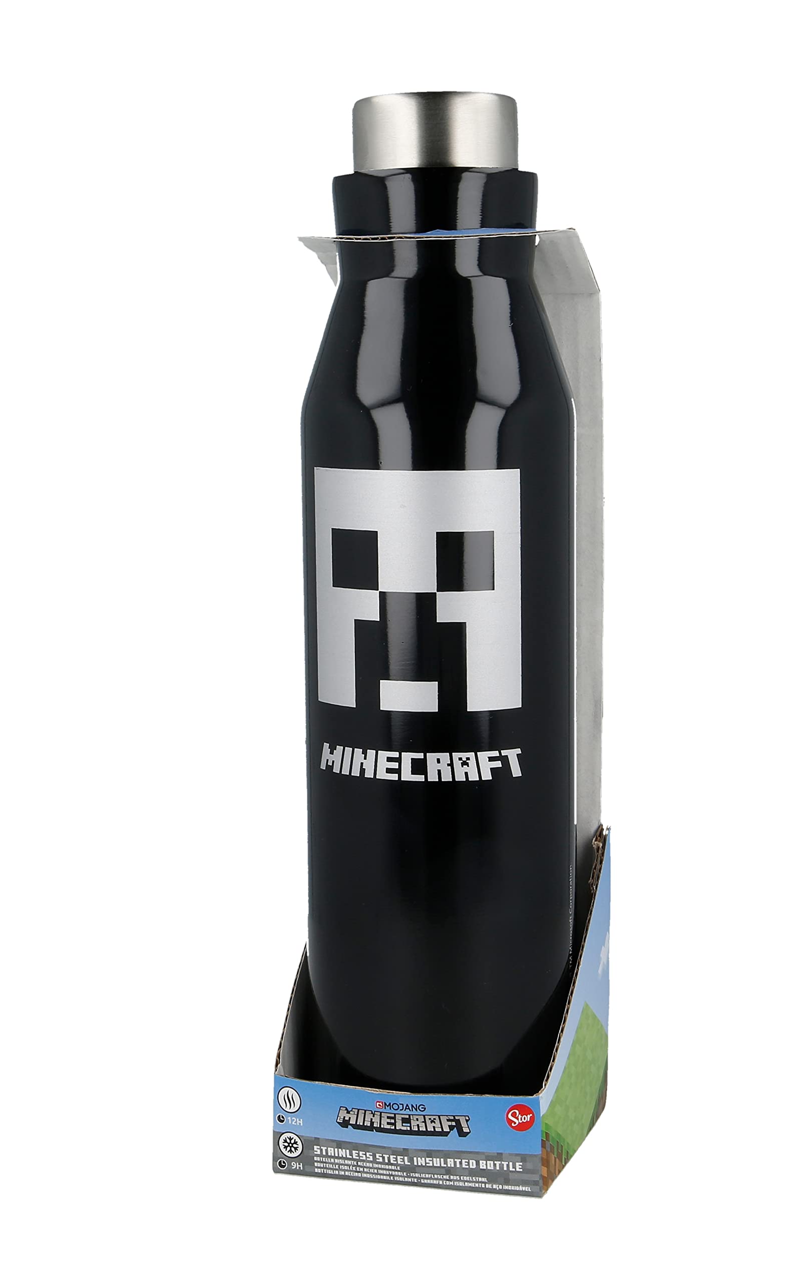 Botella Reutilizable TéRmica De Acero Inoxidable De 580 Ml De Minecraft