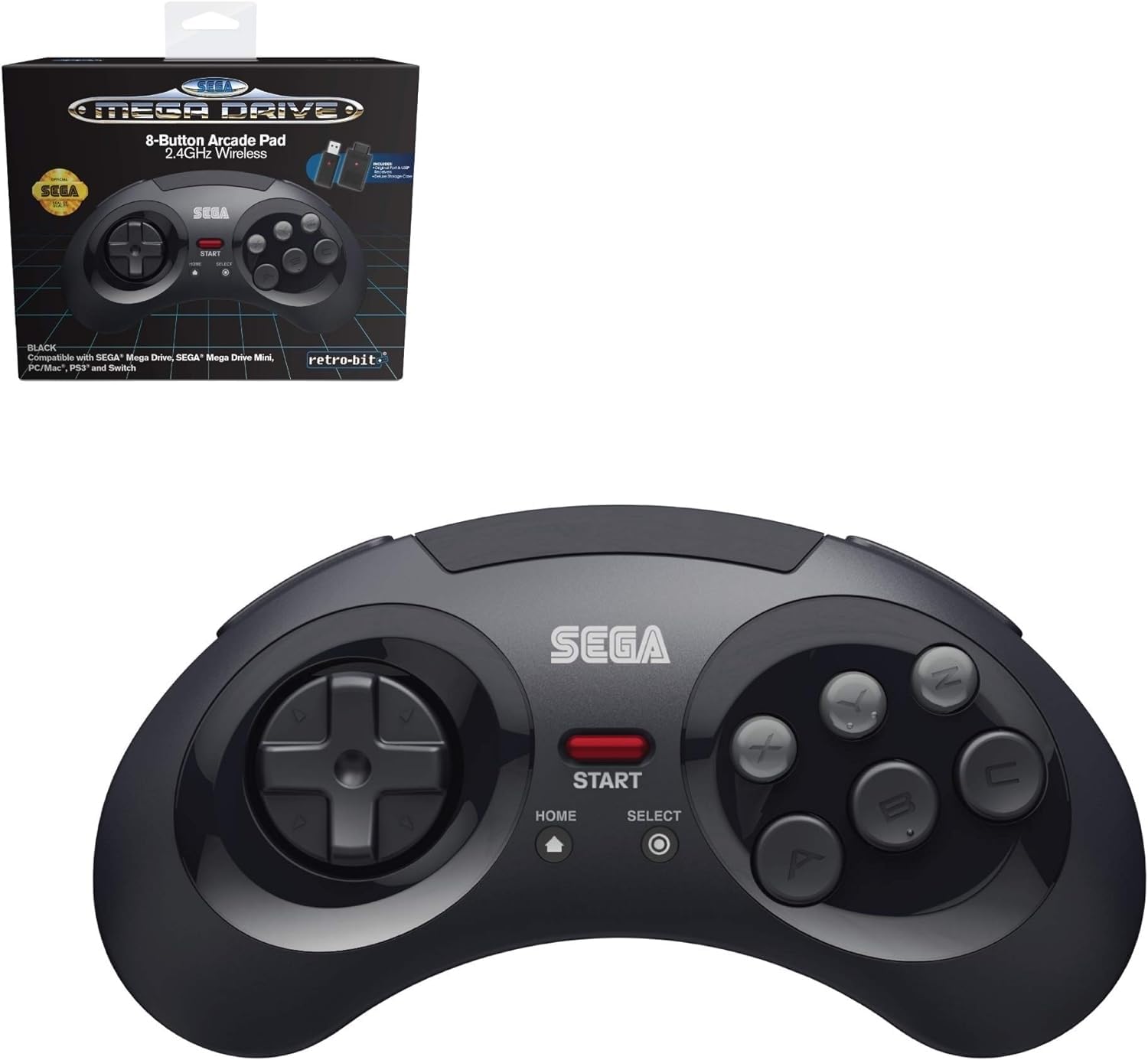 Retro - Bit Sega Saturn Usb Pad Gris