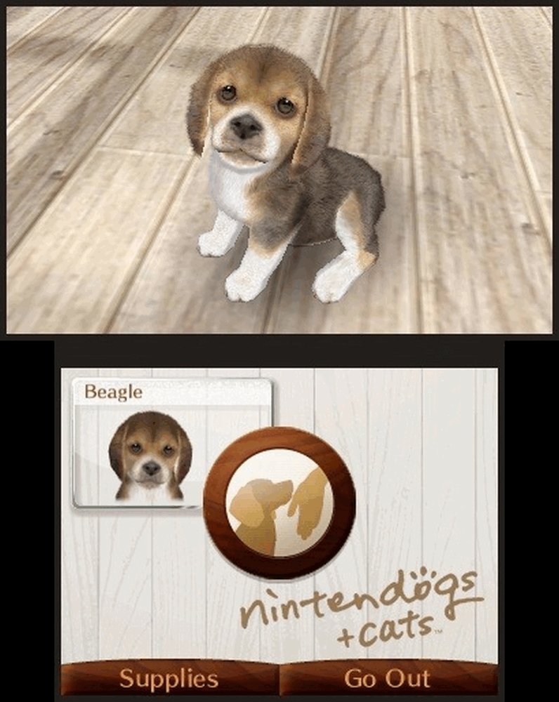 Nintendo 3DS Nintendogs + Cats: Golden Retriever y Gatitos Realistas con Efecto 3D