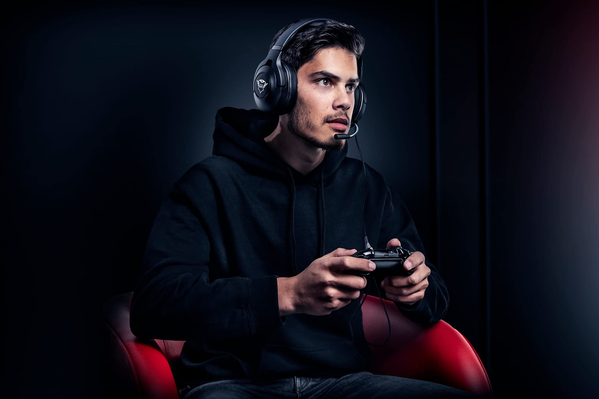 Trust Gxt 420 Rath Auriculares Gaming Con MicróFono RetráCtil Y Un Sonido Potente, Multiplataforma, Negros