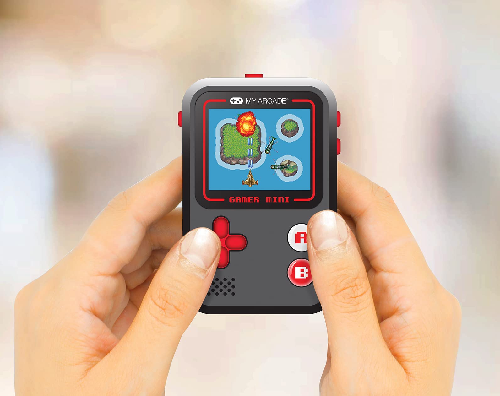 Gamer Mini Classic 160 En 1 Noir Gris Rouge