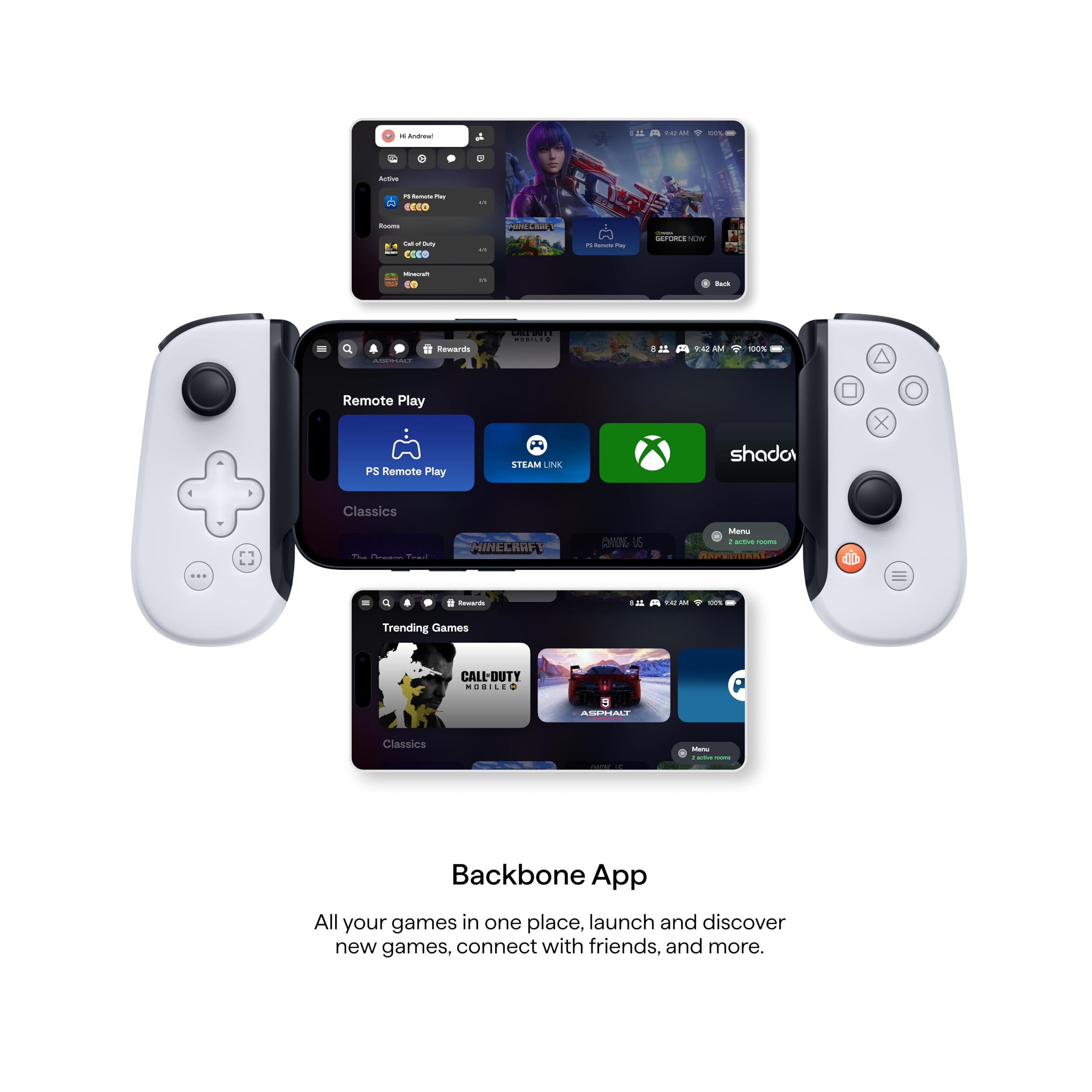 BACKBONE One Mando Gaming para iPhone (Lightning) - Edición PlayStation - Convierte tu iPhone en Consola Portátil con Baja Latencia y Compatible con PS Remote Play y Apple Arcade