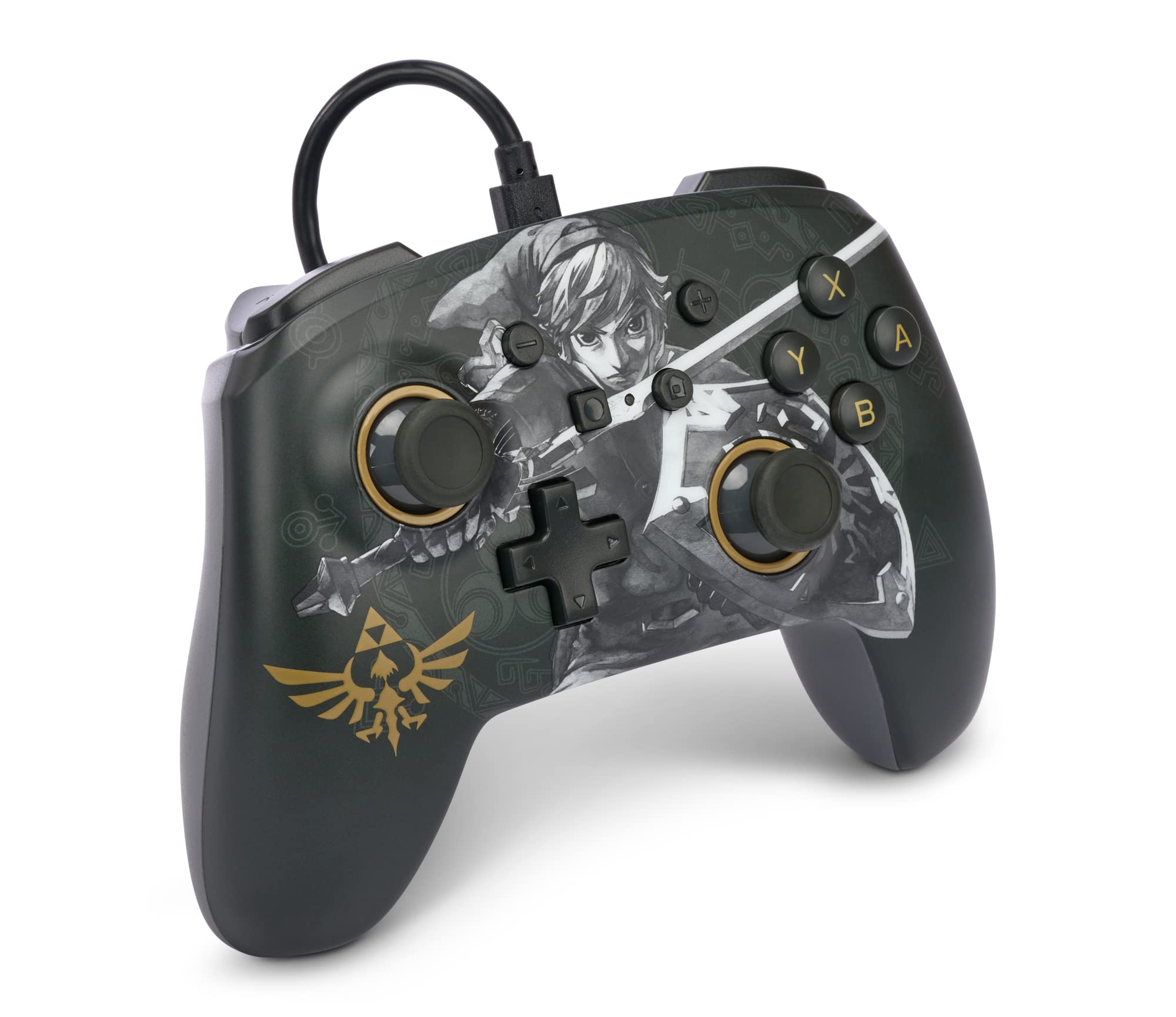 Manette filaire améliorée PowerA pour Nintendo Switch - Lien prêt au combat