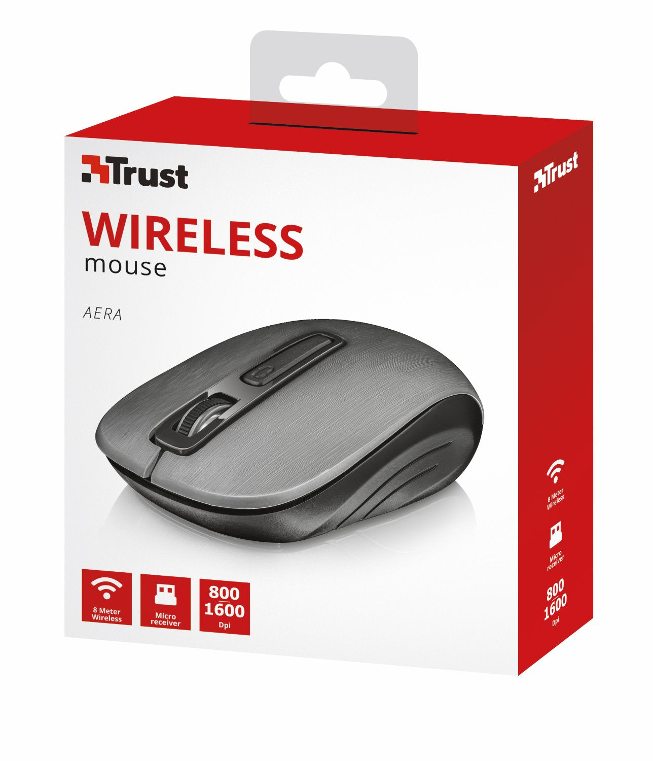 Trust Aera - Souris sans fil, Gris