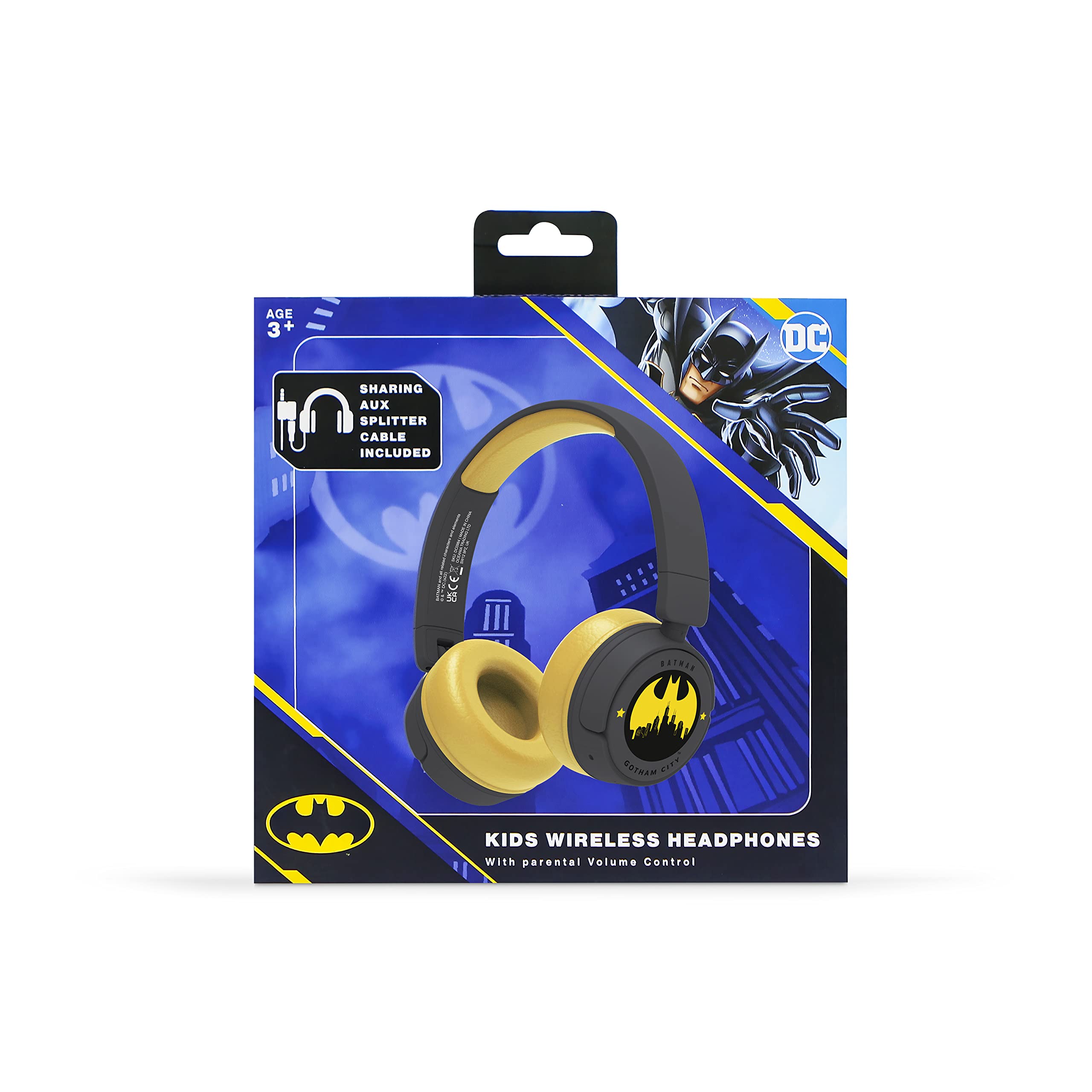 Otl Technologies Dc0984 Batman Gotham City - Auriculares InaláMbricos Para NiñOs, Color Gris