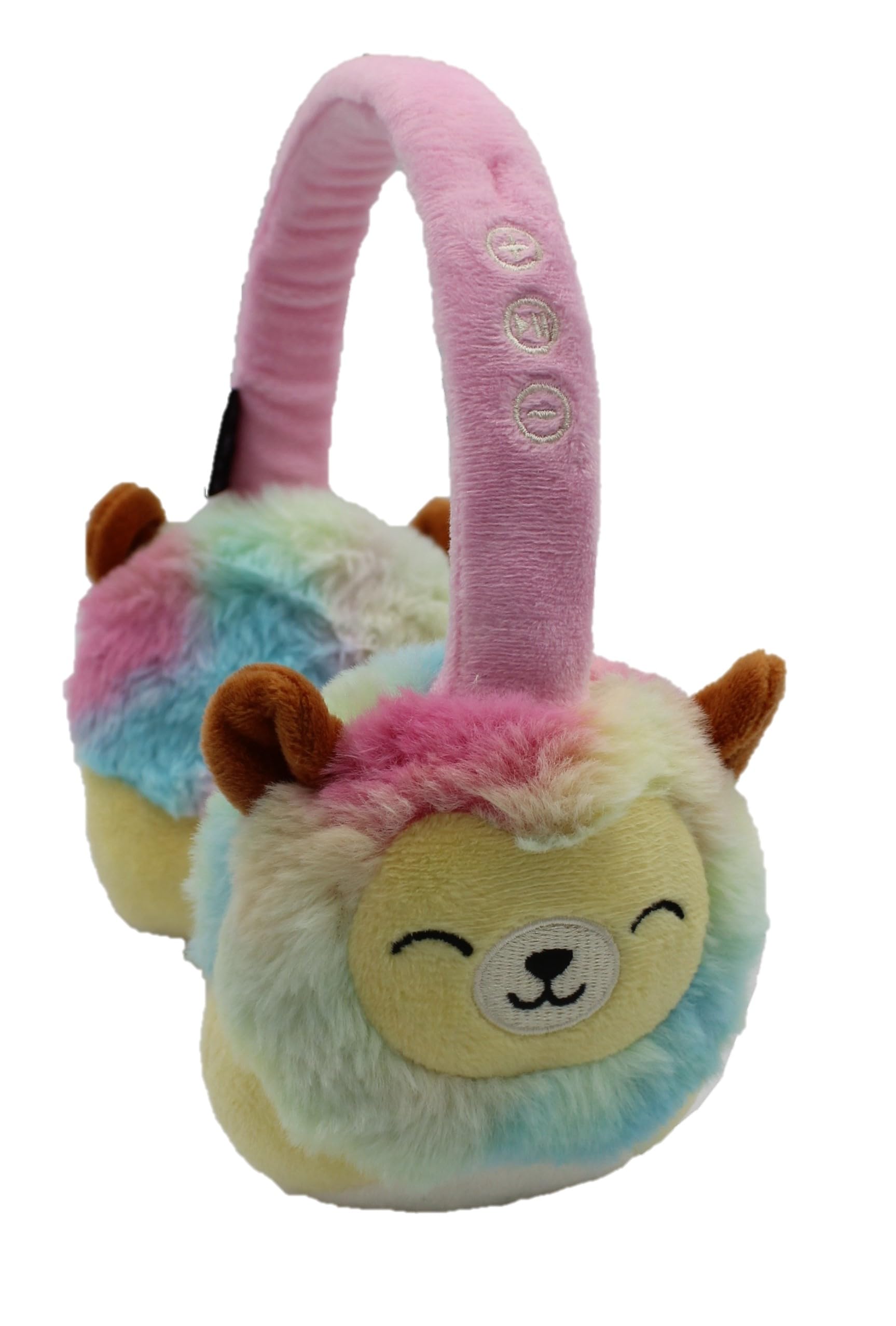 Squishmallows Leonard The Lion - Auriculares Bluetooth de peluche con micrófono integrado para hacer y recibir llamadas. Rango Bluetooth de 10 metros, control de volumen, almohadillas de felpa suave -