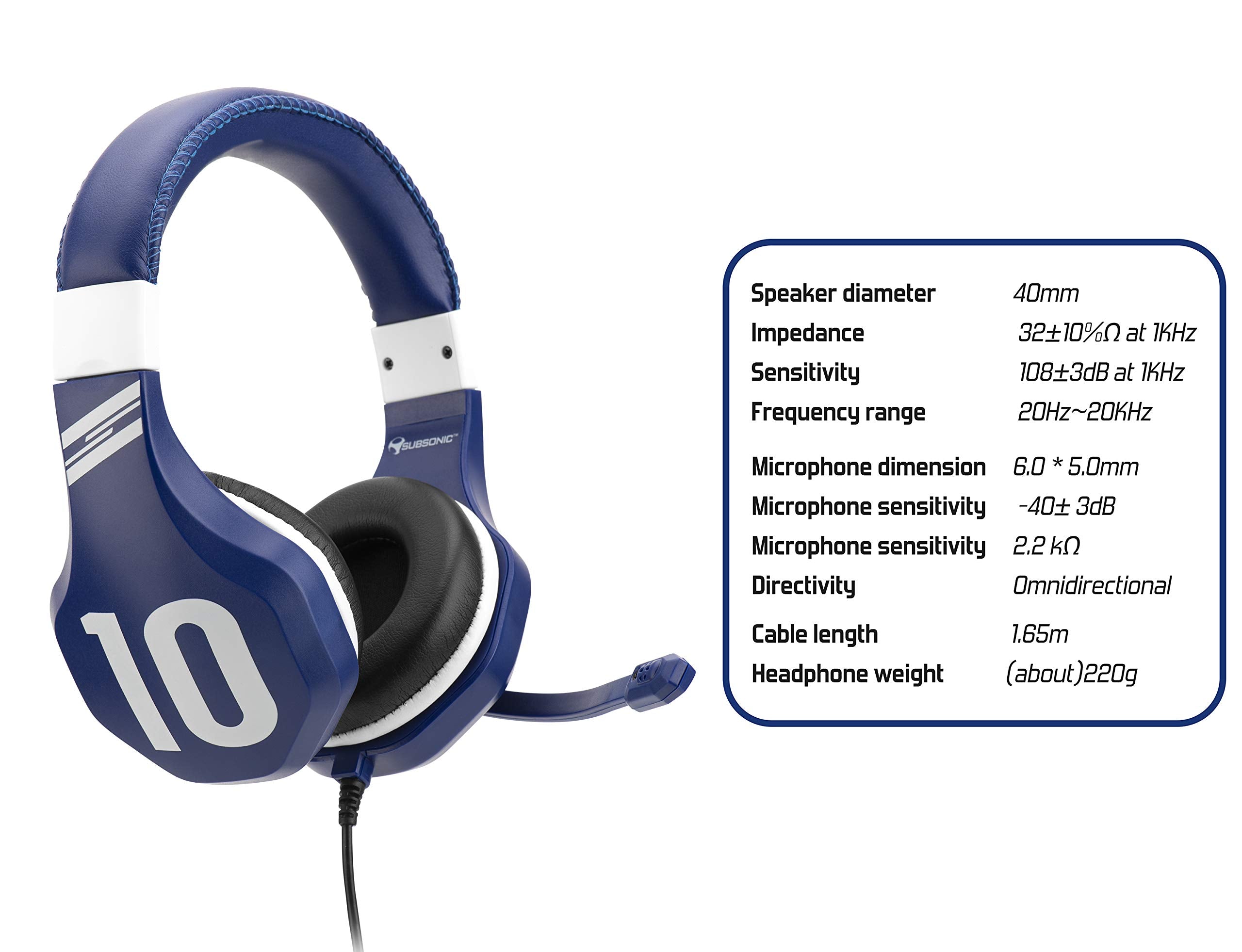 Subsonic - Auricular Para Juegos Para PS4 - / Xbox One/PC/Switch (sólo Fortnite) - Accesorios para Gamers - Azul (Xbox One)