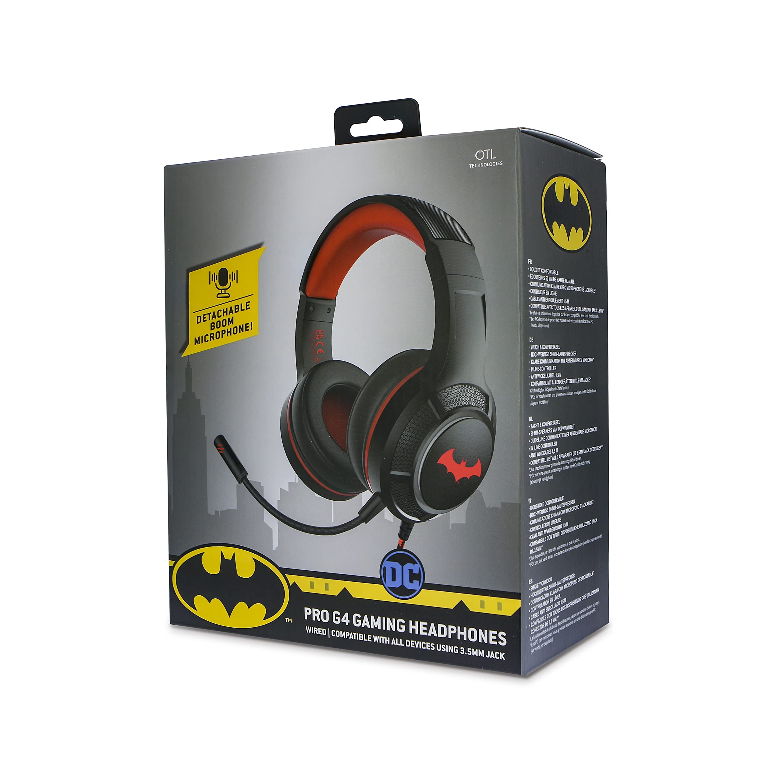 Otl Technologies Auriculares Gaming Pro G4 Batman Dc Comic