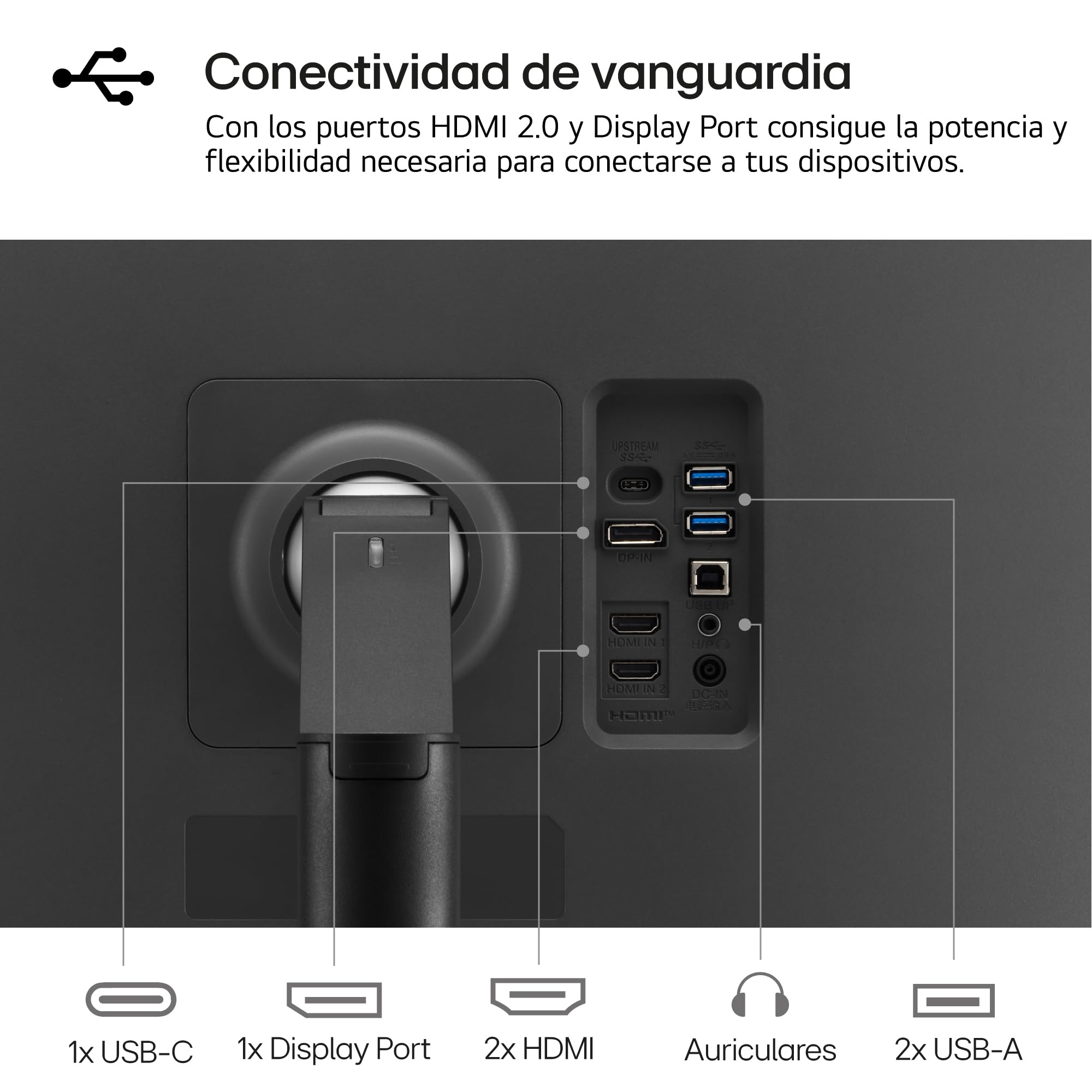 Monitor Profesional LG DualUp Ergo 28MQ780-B 27.6'/ SDQHD/ Multimedia/ Regulable en altura/ Negro
