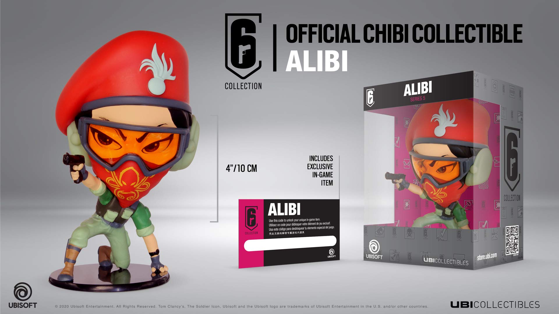 Ubisoft Espagne 300114969 Six Collection Merch Série 5 Alibi Chibi Figurine Standard