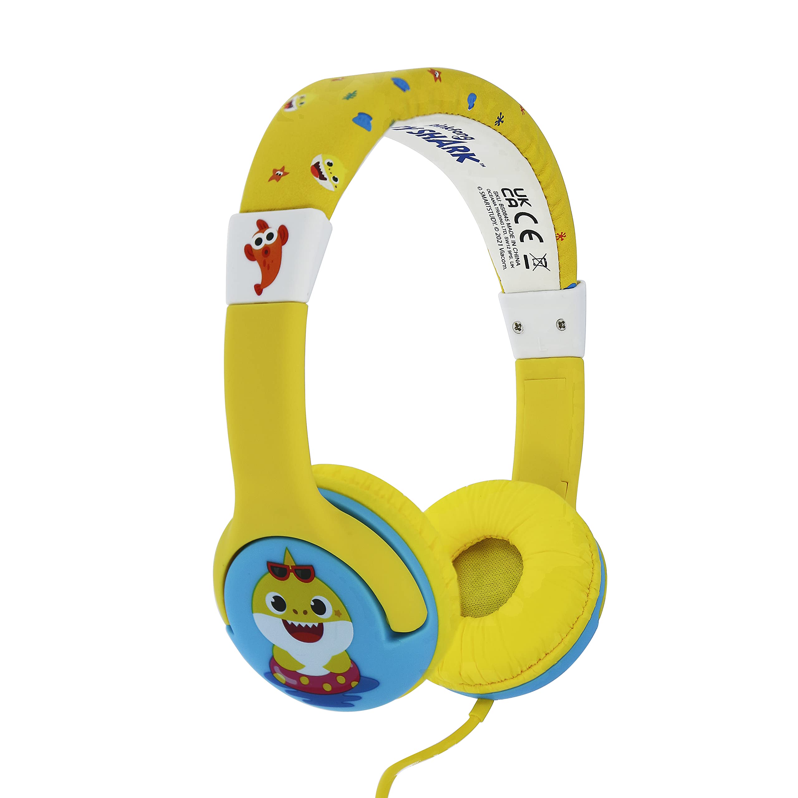 Otl Technologies Baby Shark Bs0845 Holiday With Oli - Auriculares De Diadema Para NiñOs (3 A 7 AñOs), Color Amarillo