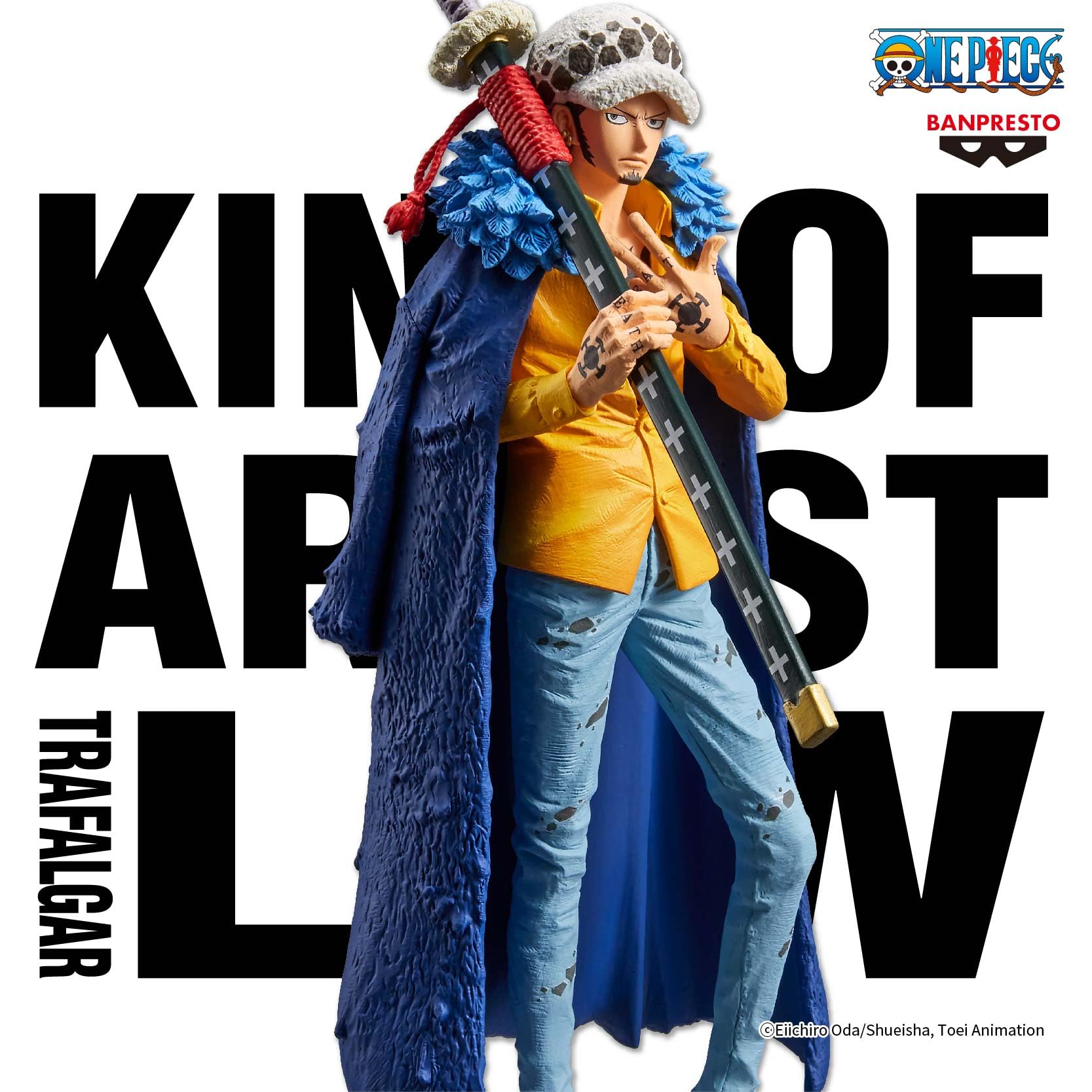 Banpresto BP19388 Figurine One Piece The Trafalgar Law, Wanokuni, King Of Artist, 23 cm, Multicolore