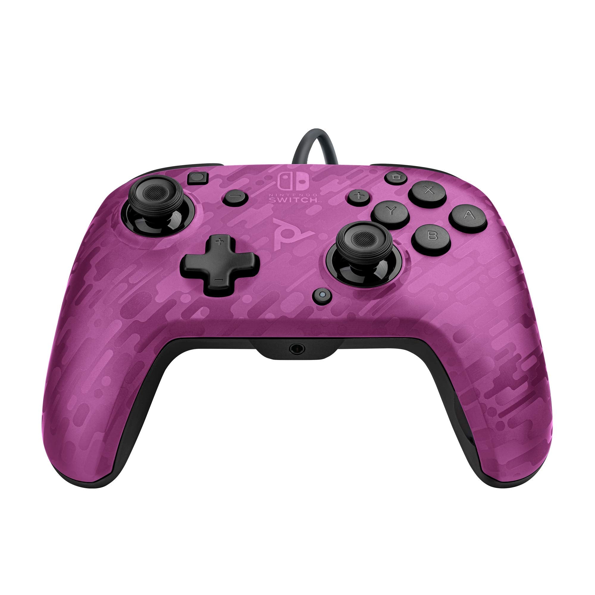 Mando Nintendo Switch Pdp Pro Faceoff Deluxe + Audio Chat Camo Morado