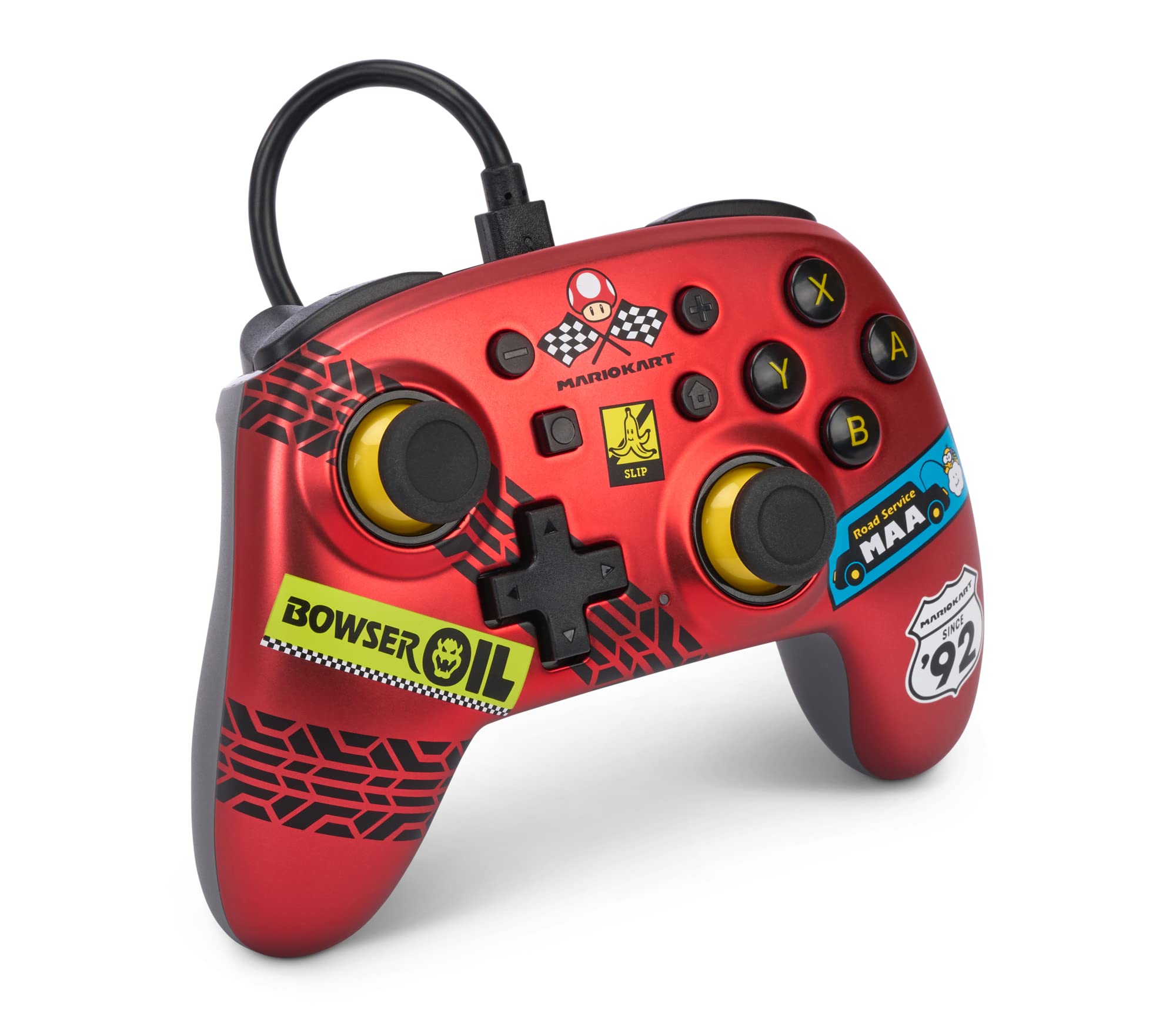 Mando Nintendo Switch  Powera Nano Mario Kart Racer Red Con Cable - Edición especial