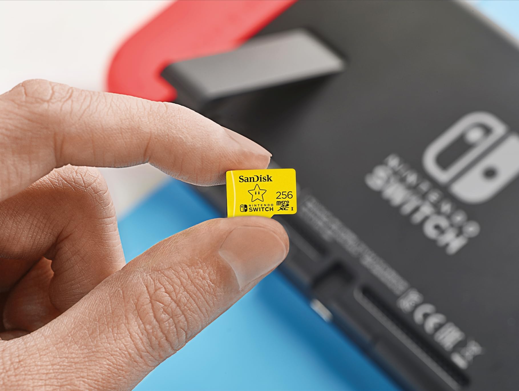 Carte microSDXC SanDisk 256 Go pour consoles Nintendo Switch jusqu'à 100 Mo/s UHS-I Classe 10 U3