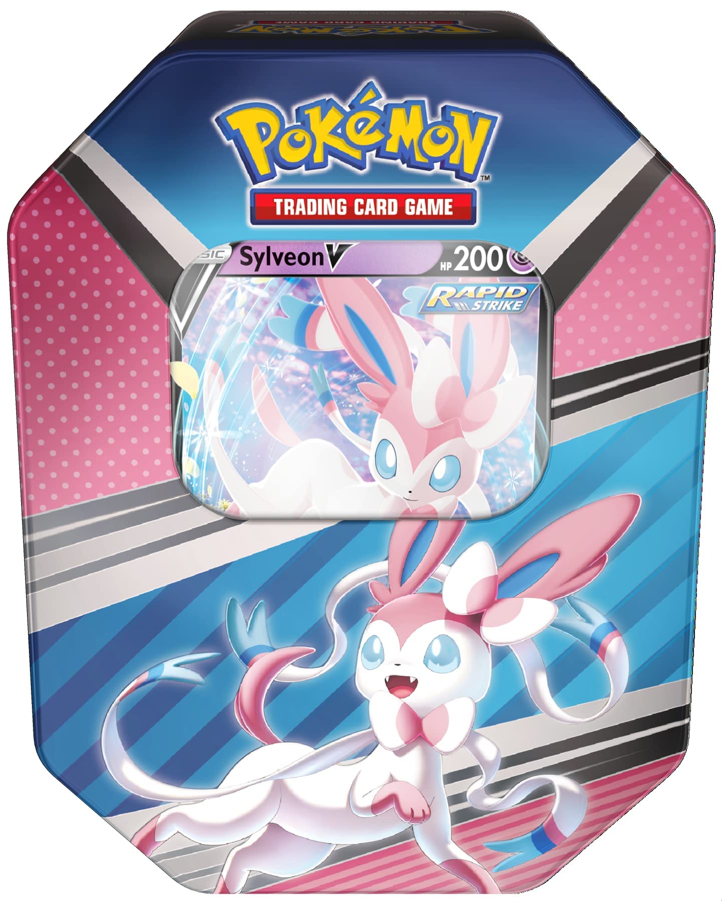 Pokémon TCG: Lata V Heroes - Espeon, Umbreon o Sylveon V al Azar | Juego de Cartas para Niños, Coleccionistas y Fans | Incluye 4 Paquetes de Refuerzo | A Partir de 6 Años