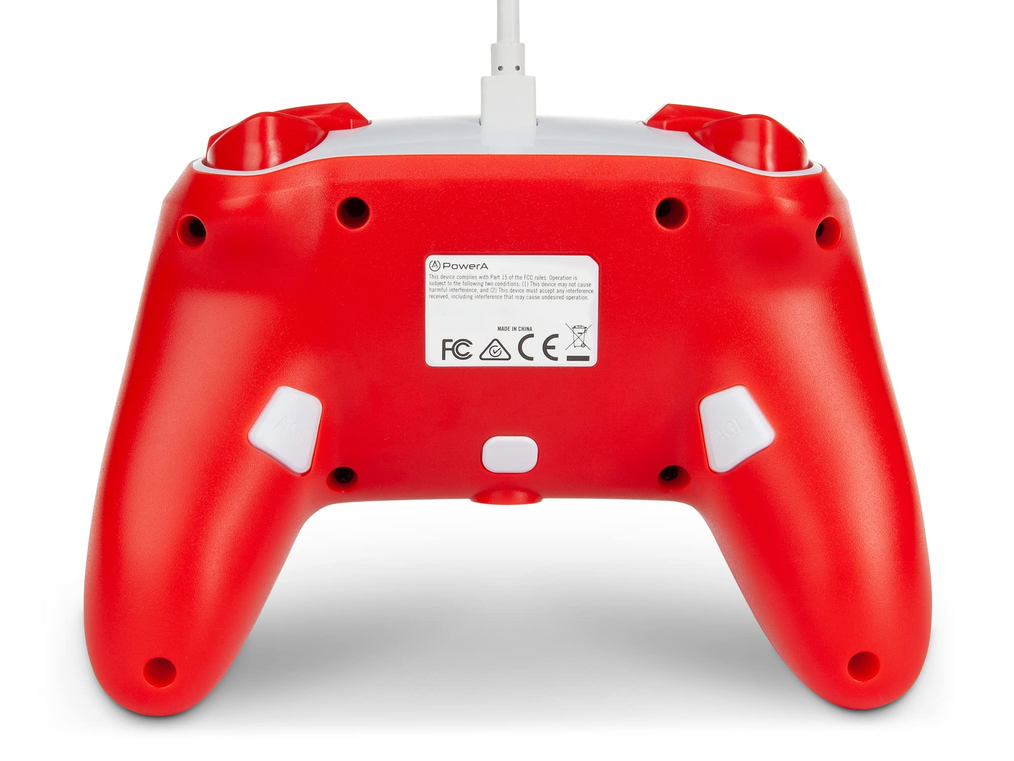 Mando Nintendo Switch Powera Con Cable Mejorado Mario Rojo/Blanco