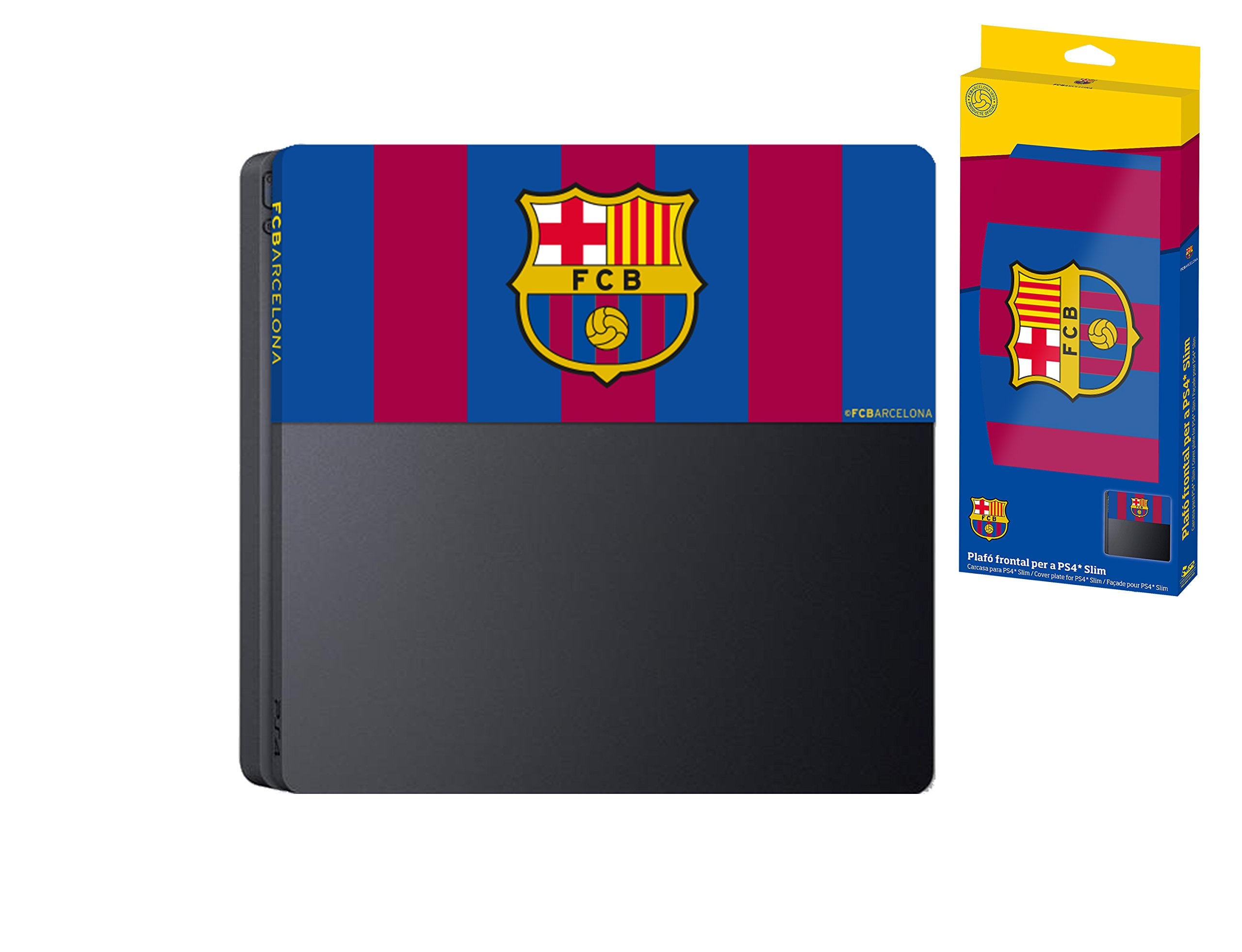 Subsonic - Coque Personnalisée, Licence Officielle FC Barcelone (PS4 Slim)