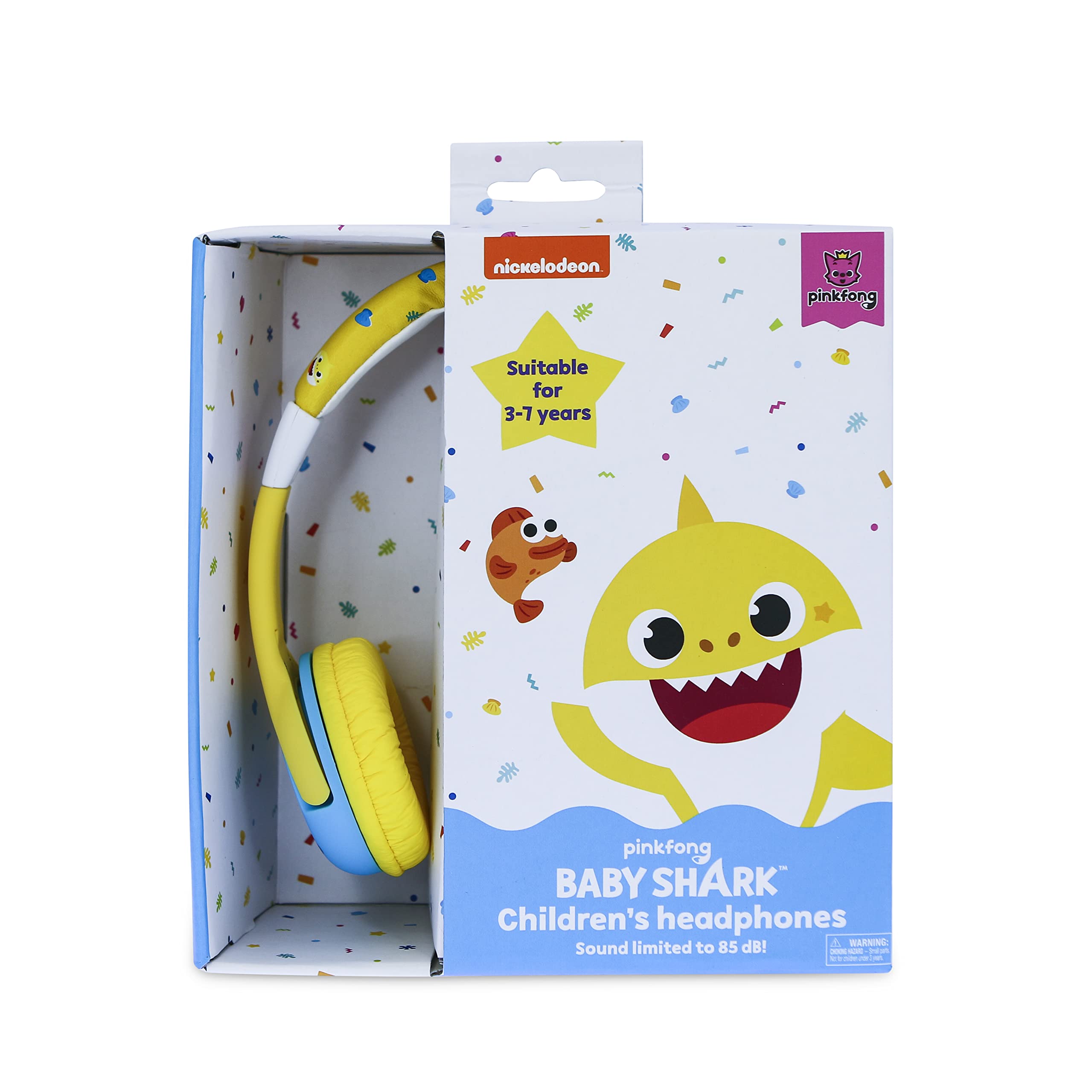 Otl Technologies Baby Shark Bs0845 Holiday With Oli - Auriculares De Diadema Para NiñOs (3 A 7 AñOs), Color Amarillo
