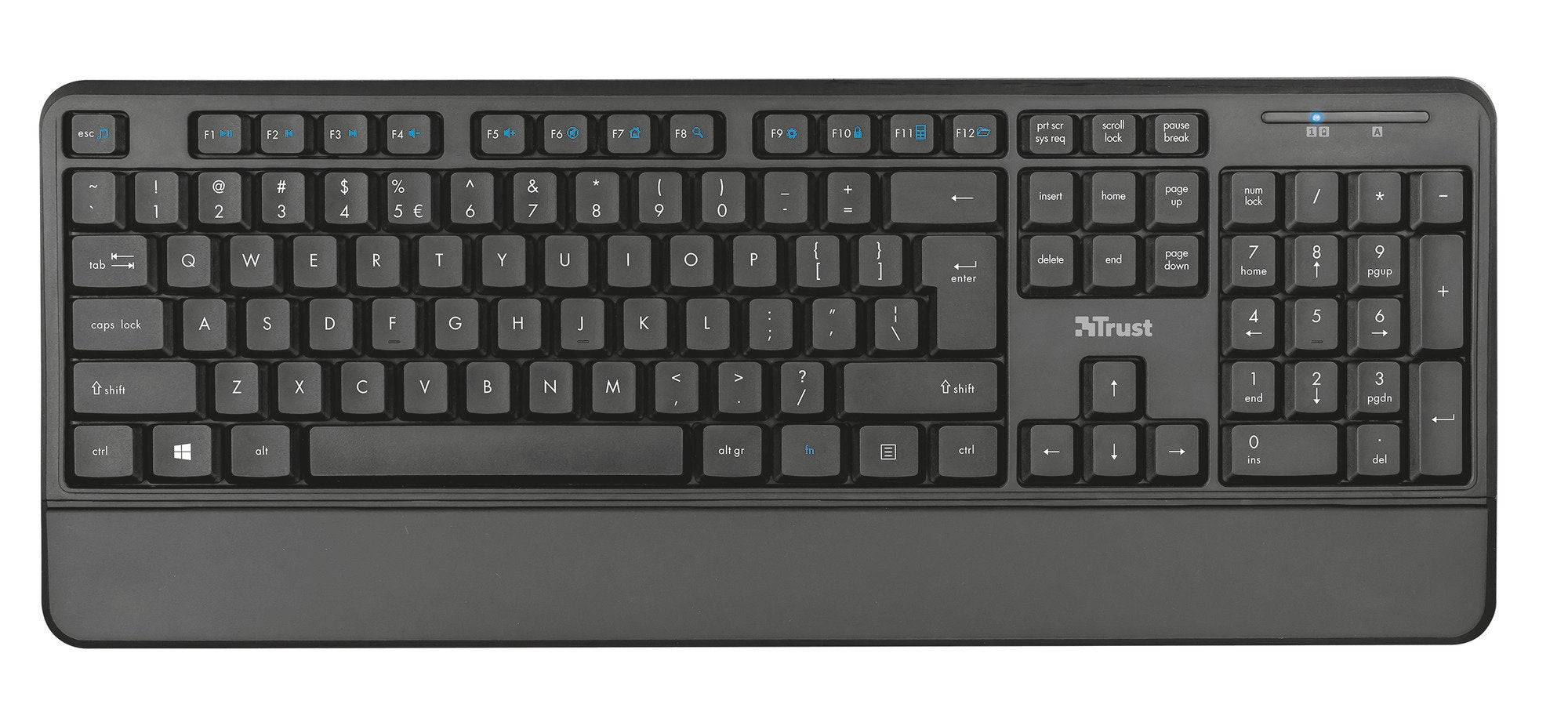 Trust Thoza - Teclado Y RatóN InaláMbricos Para Funciones Multimedia, Color Negro