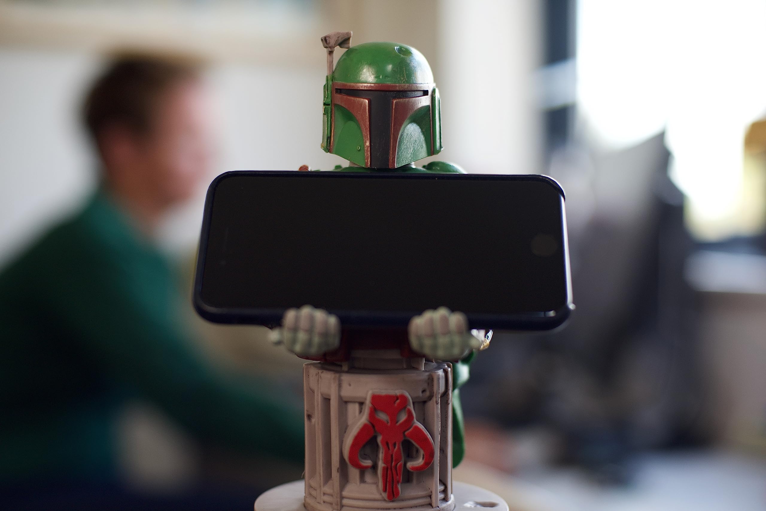 Cable Guys - Star Wars Boba Fett Gaming Accessories Holder & Phone Holder For Most Controller ( XBOX - Series X, Playstation PS5, Nintendo Switch) & Phone (iPhone, Google Pixel, Samsung)