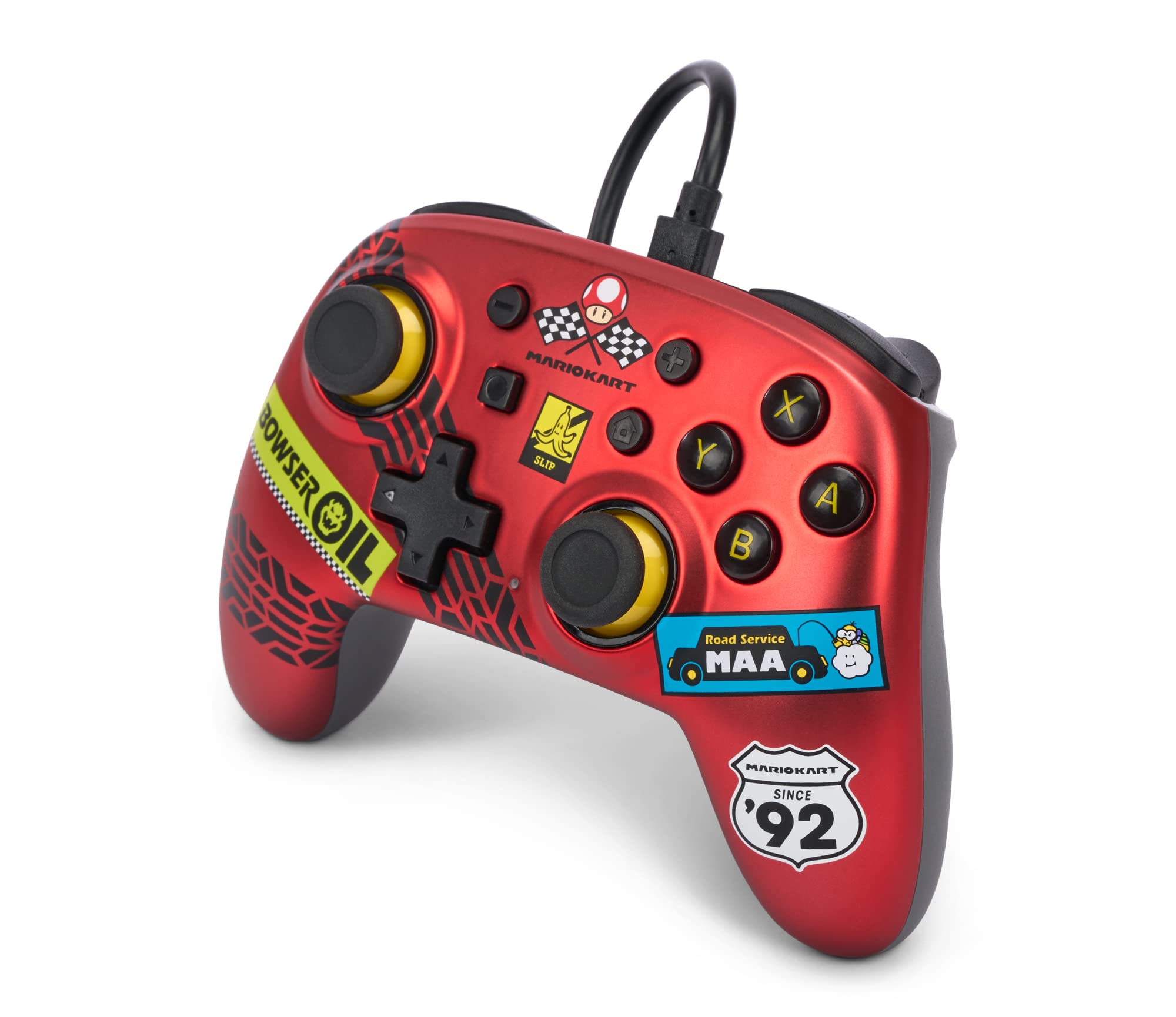 Mando Nintendo Switch  Powera Nano Mario Kart Racer Red Con Cable - Edición especial